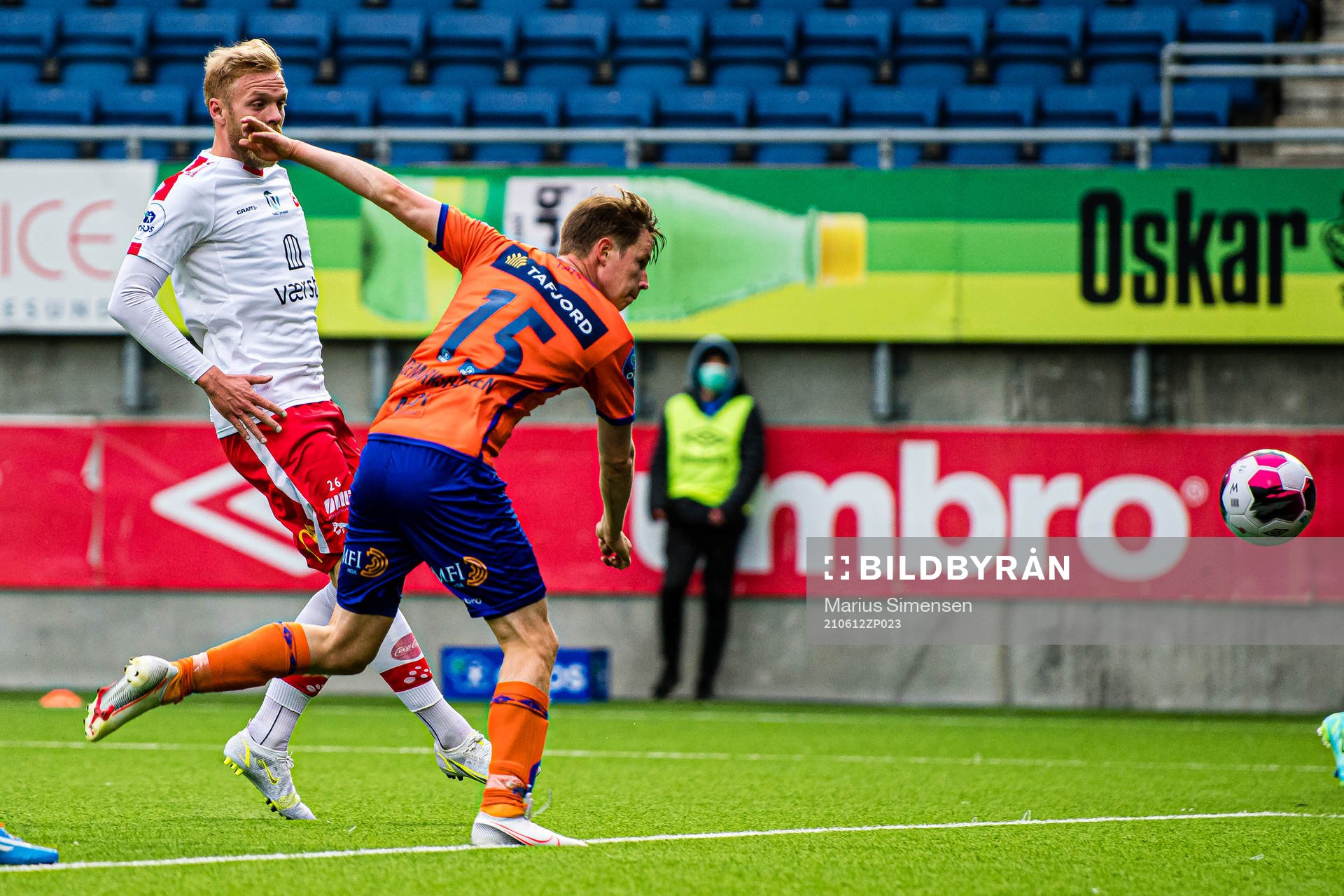 Kristoffer Ødemarksbakken of Aalesund scores the 2-1 goal