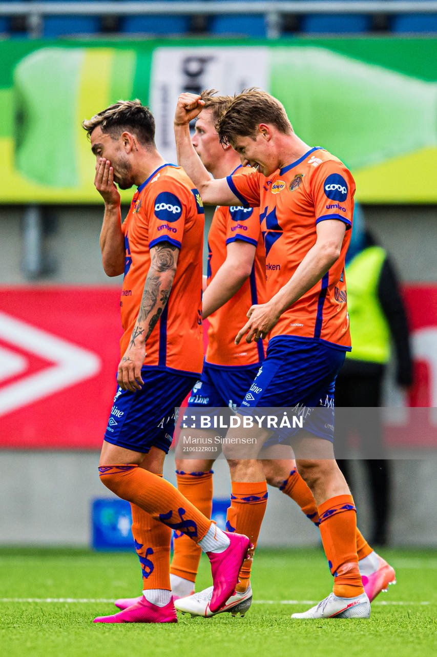 Kristoffer Ødemarksbakken of Aalesund celebrates