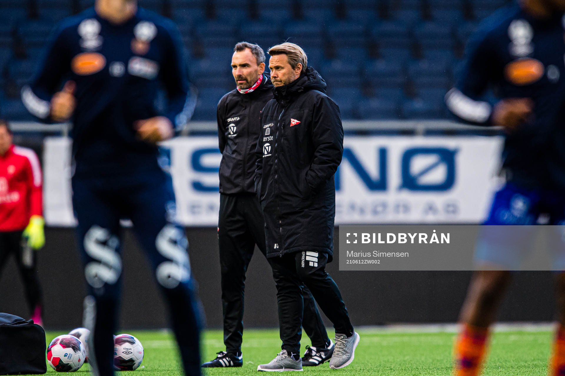 Joakim Klæboe, assistant coach of Fredrikstad, and Bjørn
