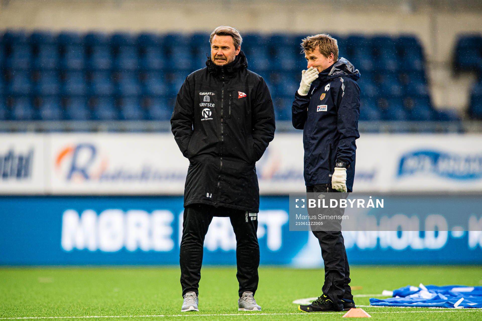 Bjørn Johansen, head coach of Fredrikstad, and Roger