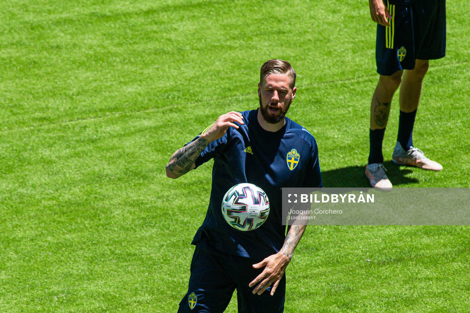 Pontus Jansson of the Swedish national football team at a