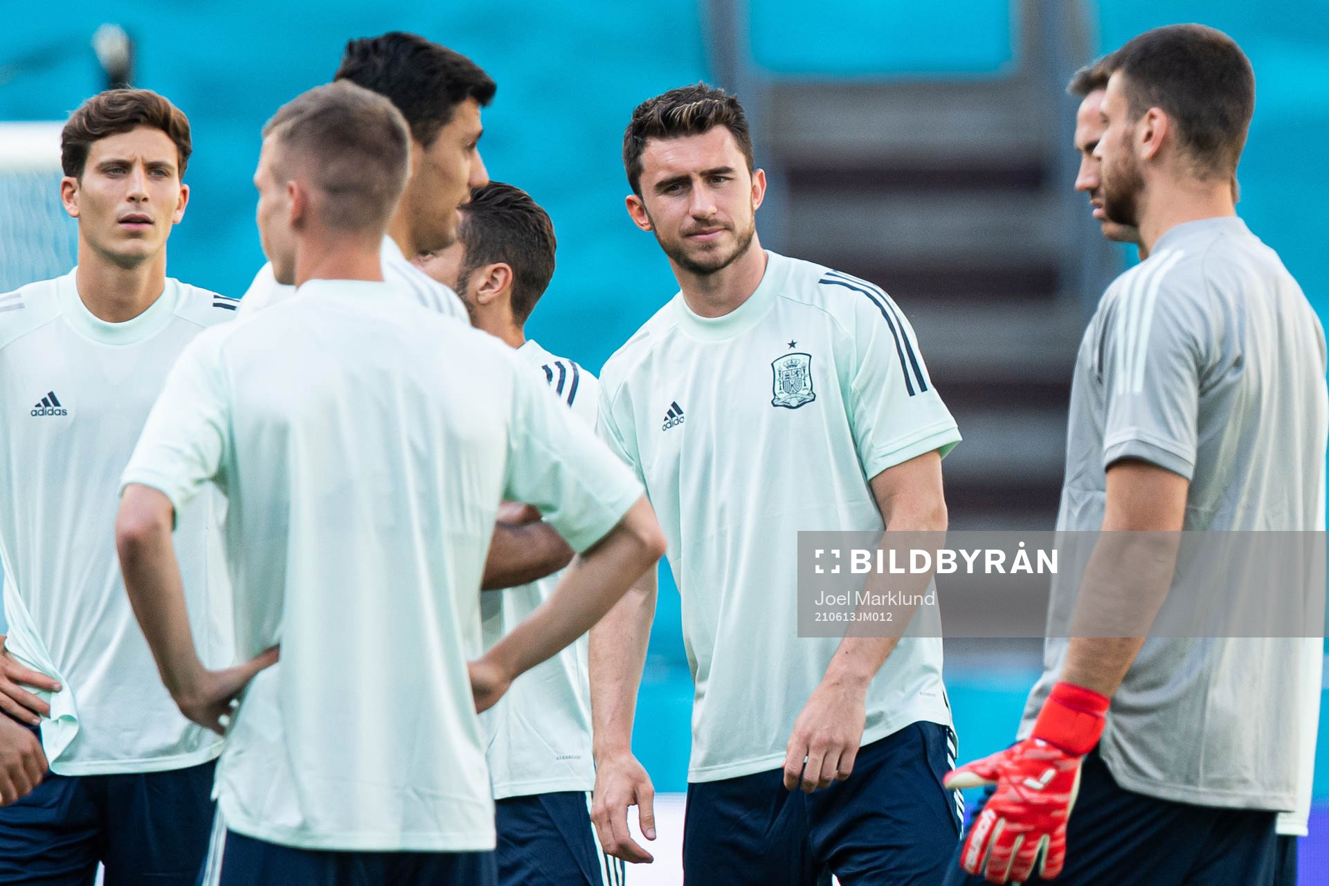 Aymeric Laporte of the Spanish national football team at a