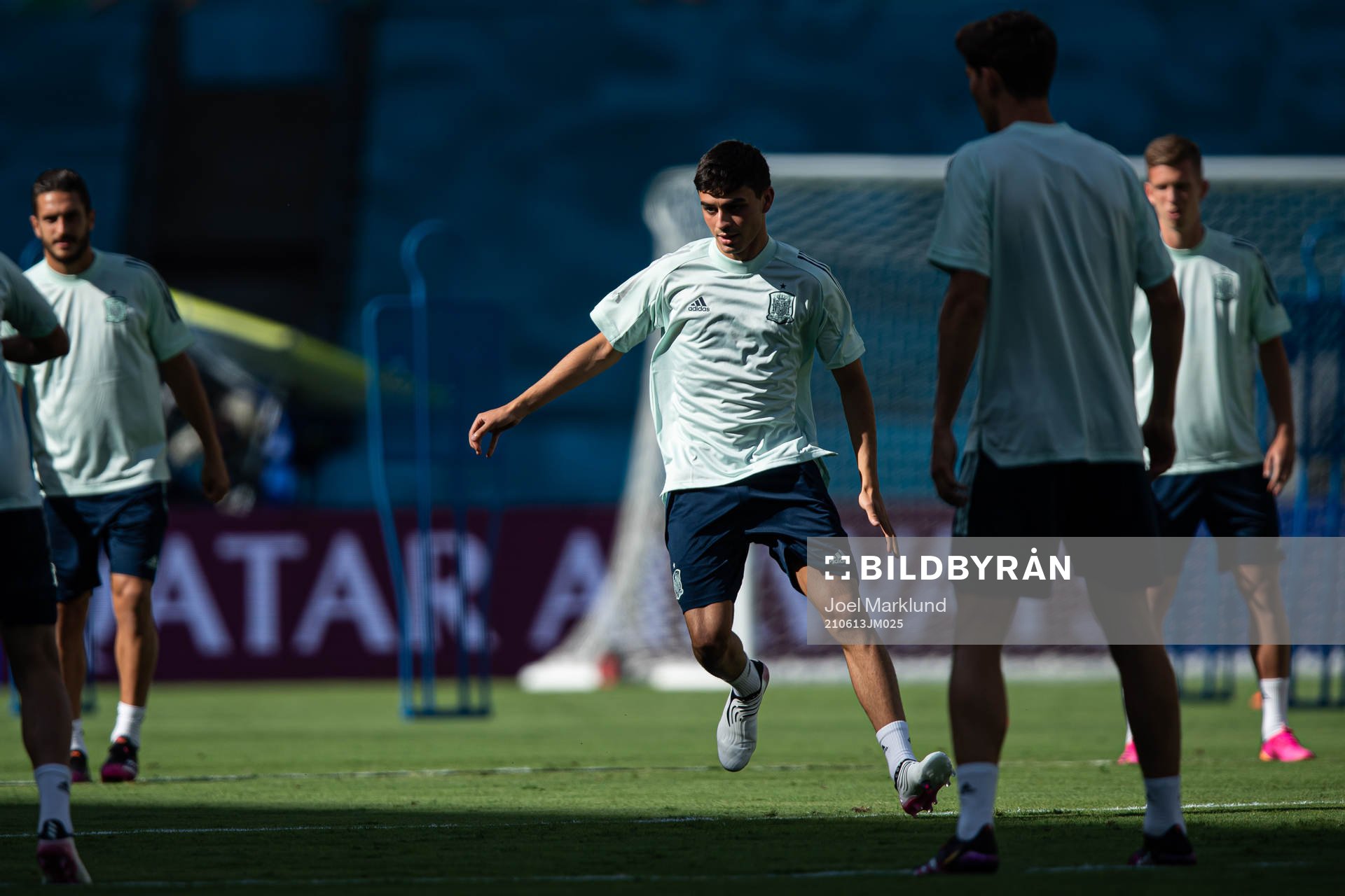 Pedri of the Spanish national football team at a training