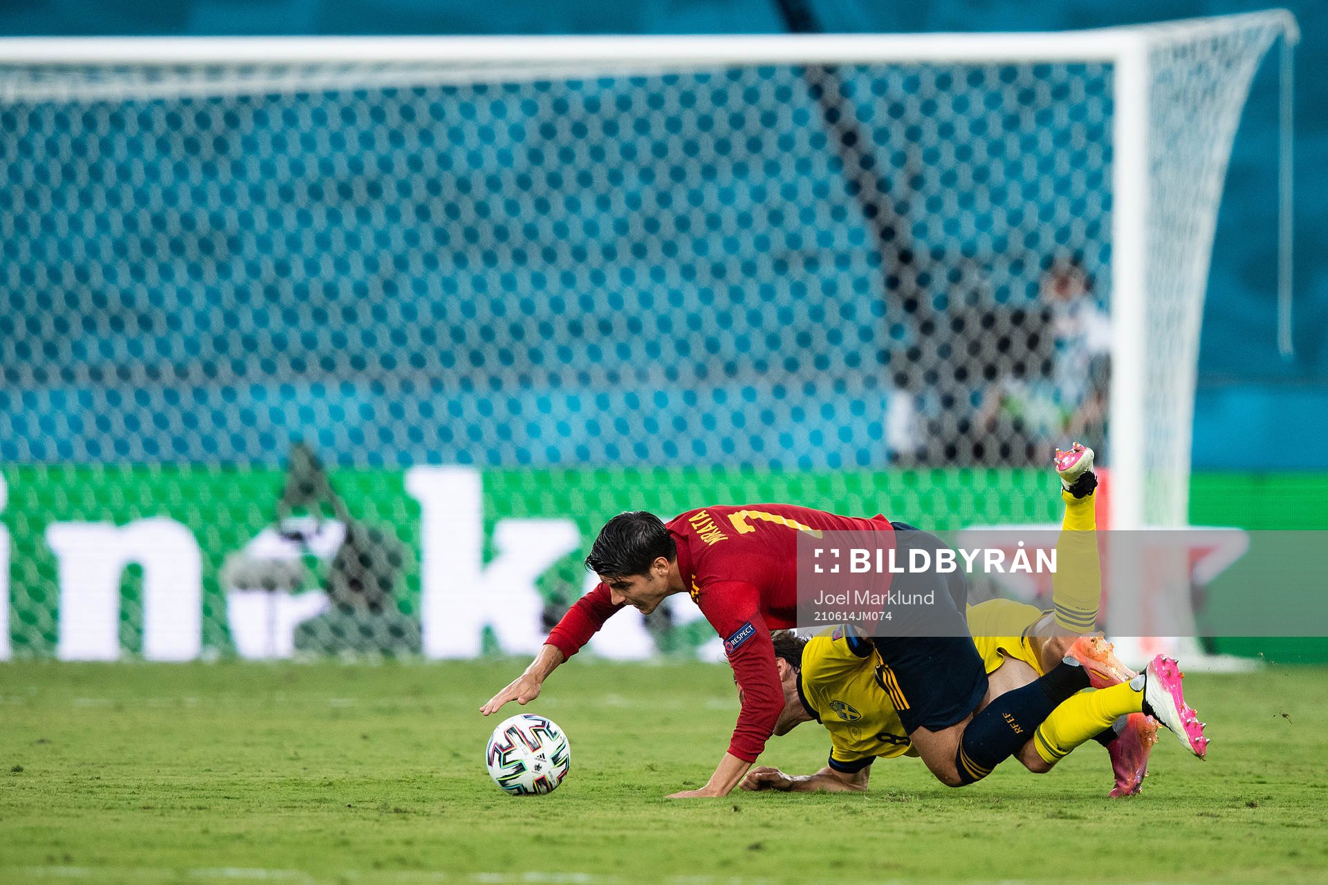 Alvaro Morata Álvaro Morata of Spain and Albin Ekdal of