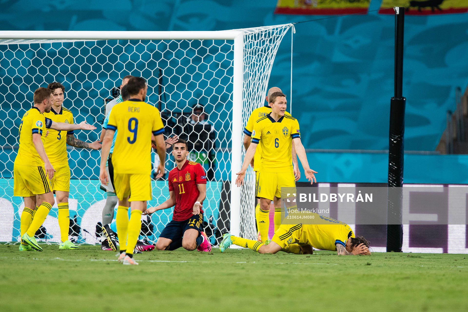 Kristoffer Olsson of Sweden in pain