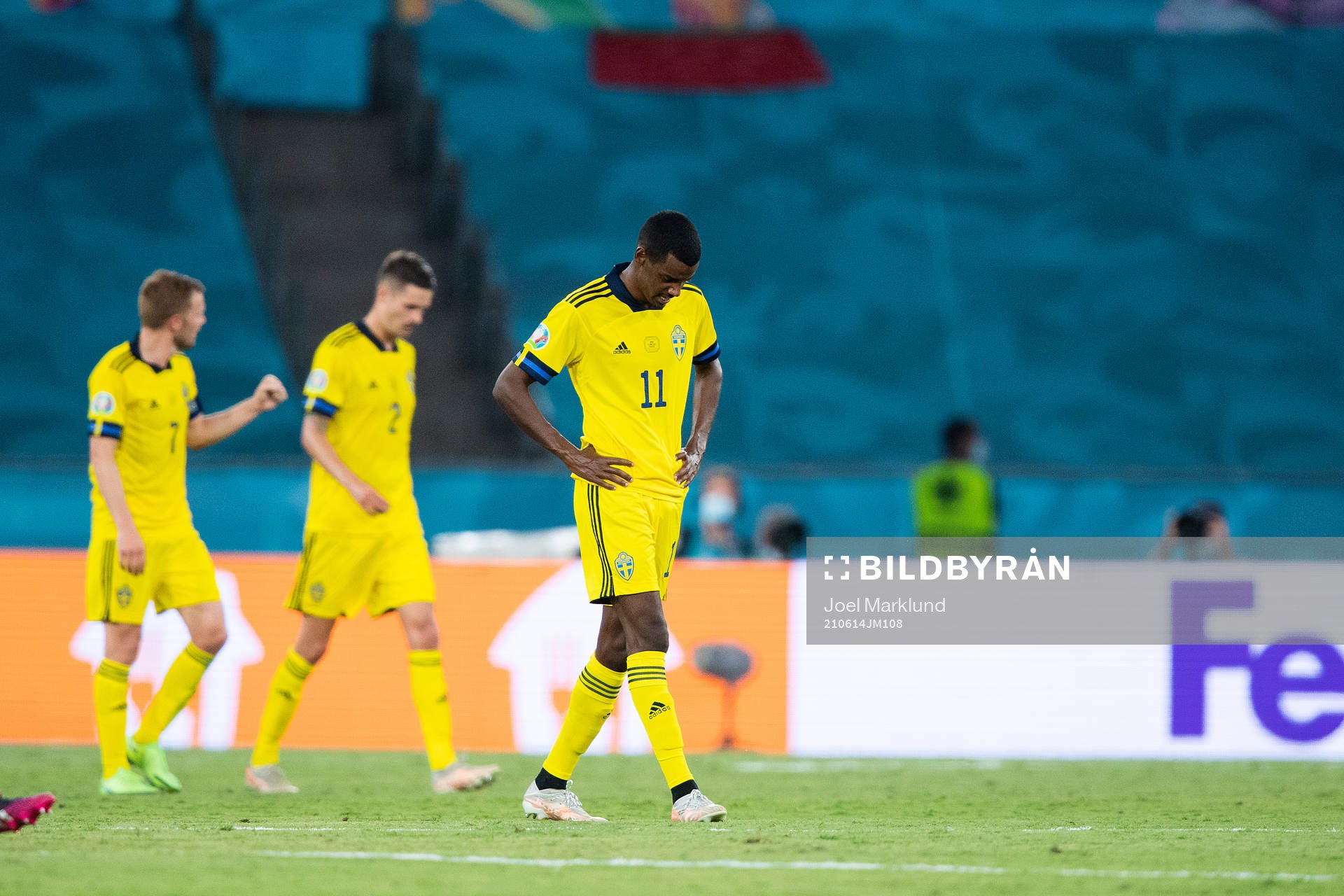 Alexander Isak of Sweden looks dejected