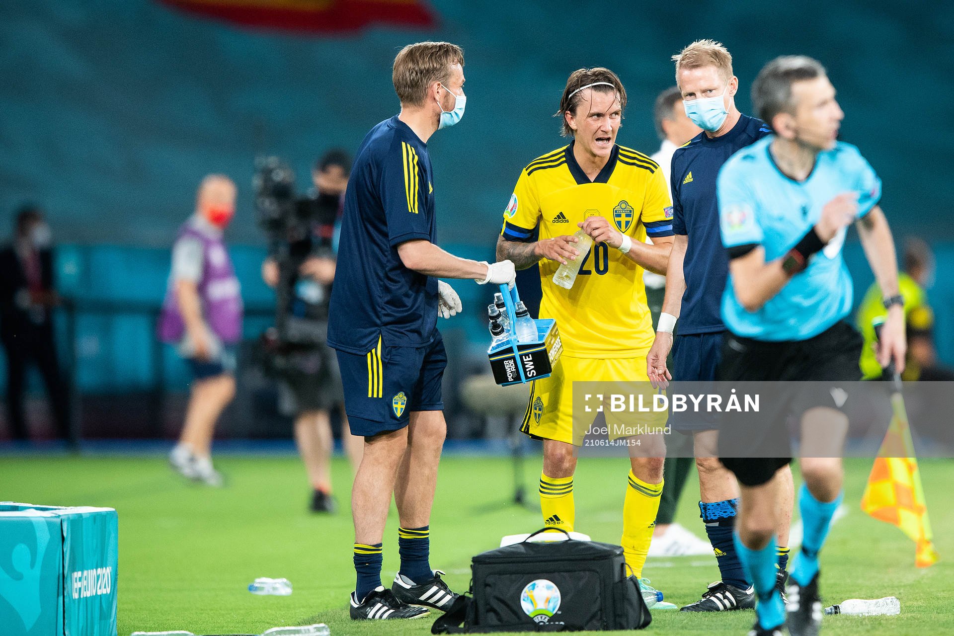 Kristoffer Olsson of Sweden in pain