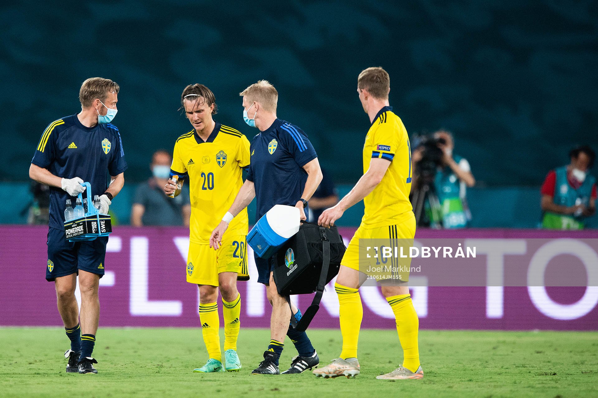 Kristoffer Olsson of Sweden in pain