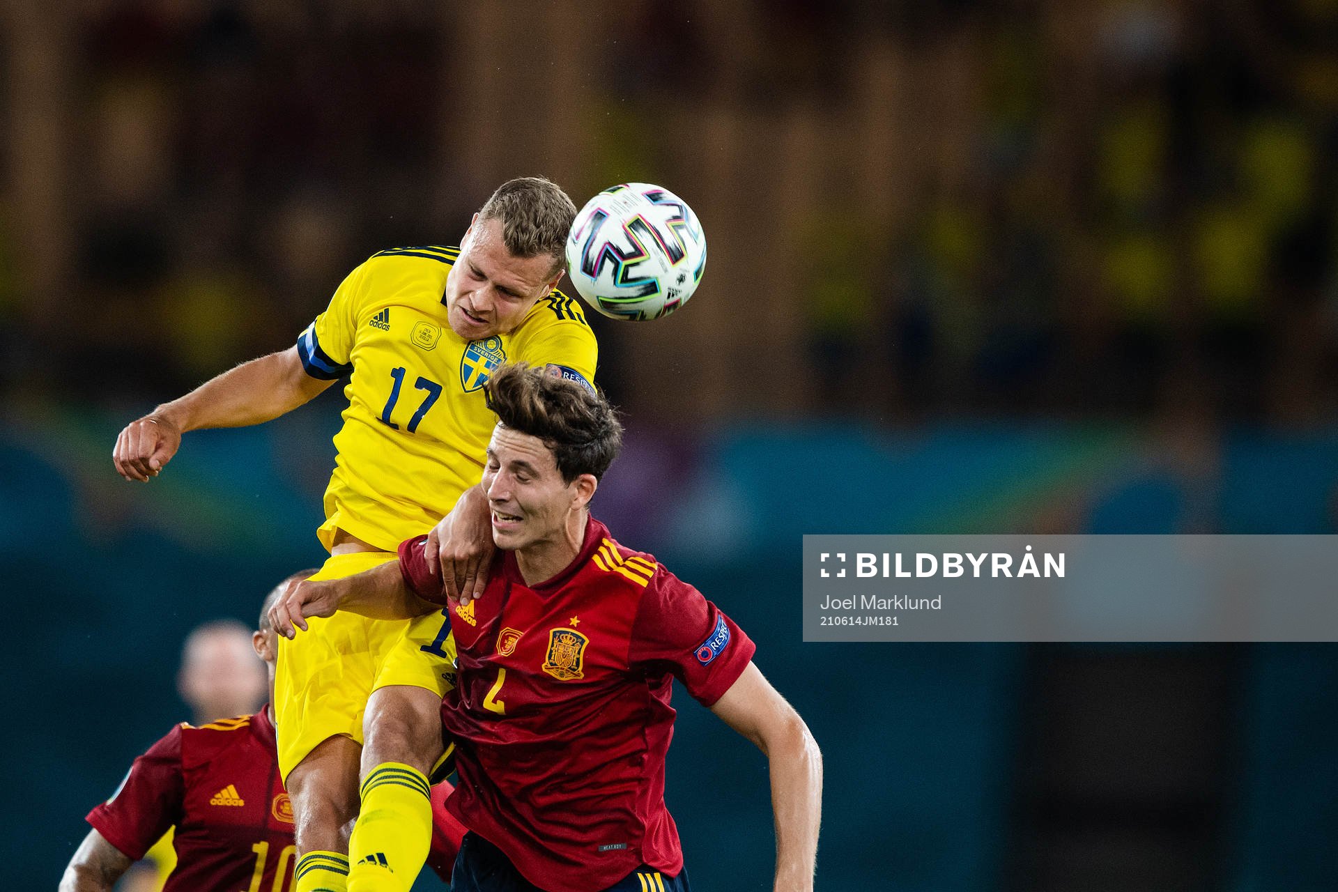 Viktor Claesson of Sweden and Pau Torres of Spain