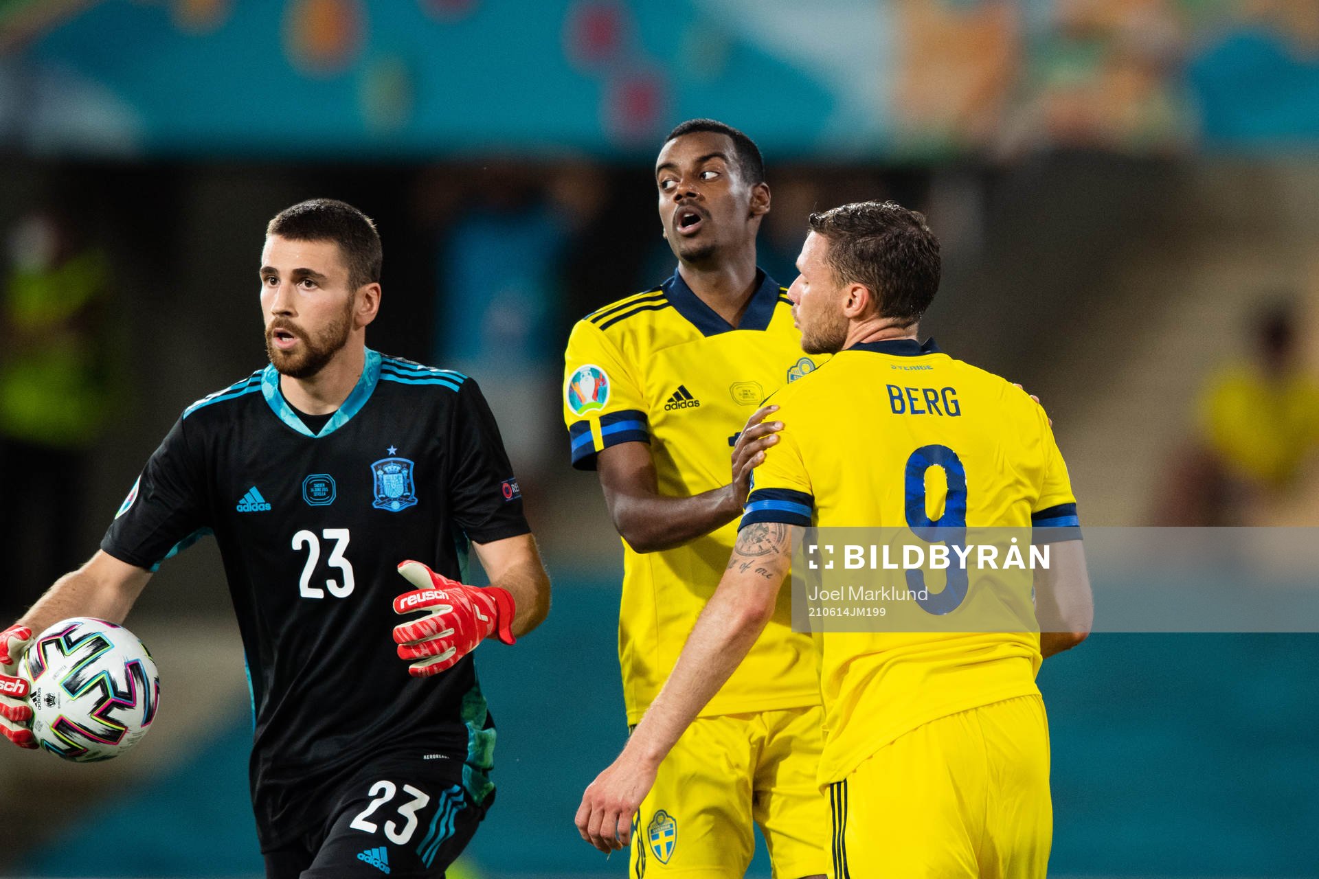 Alexander Isak and Marcus Berg of Sweden