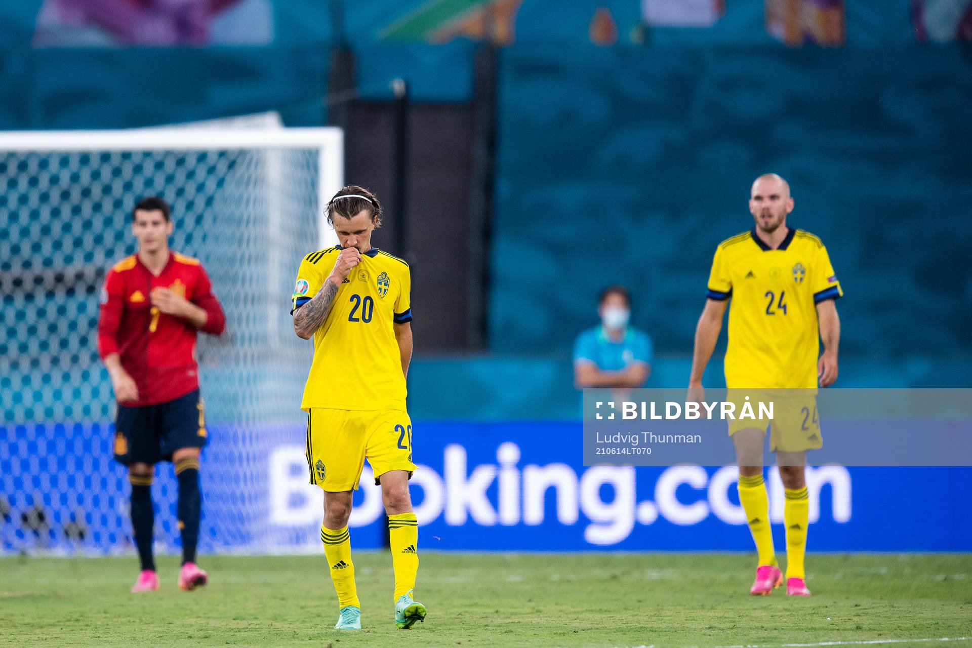 Kristoffer Olsson of Sweden looks dejected