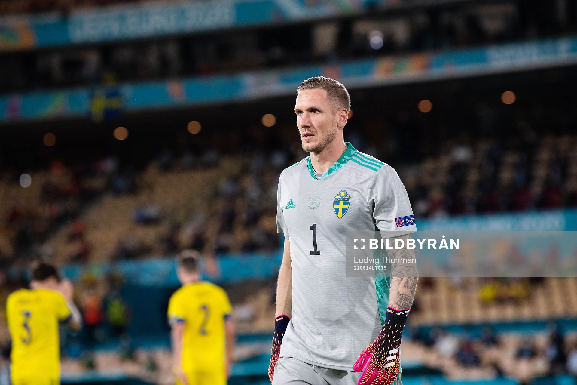goalkeeper Robin Olsen of Sweden