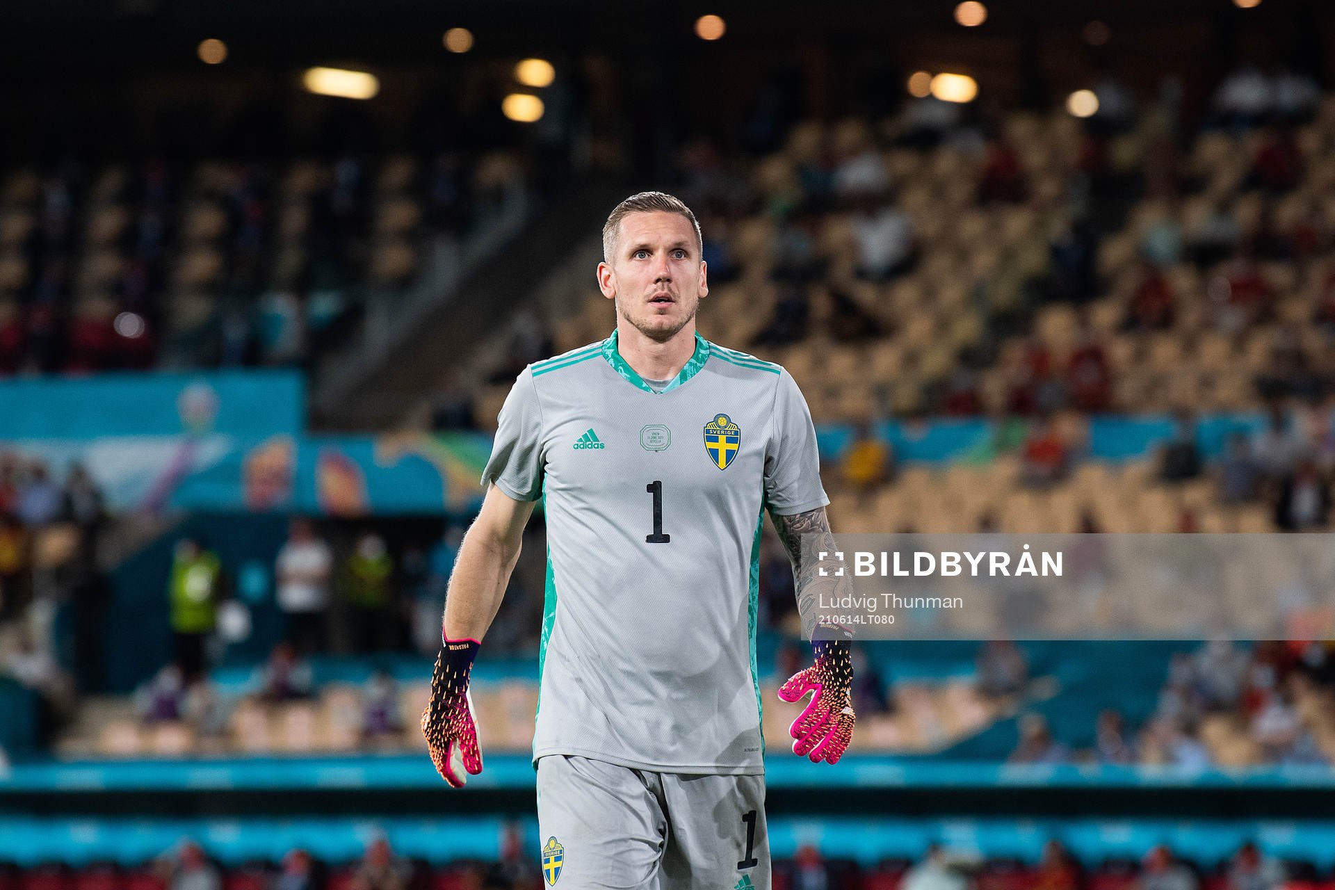 goalkeeper Robin Olsen of Sweden