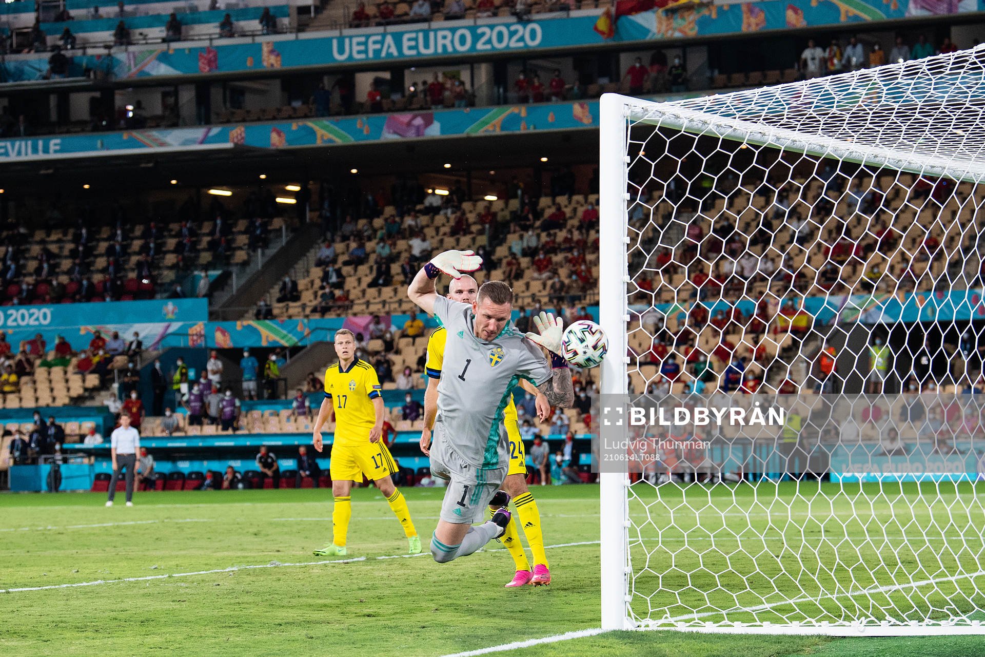 goalkeeper Robin Olsen of Sweden