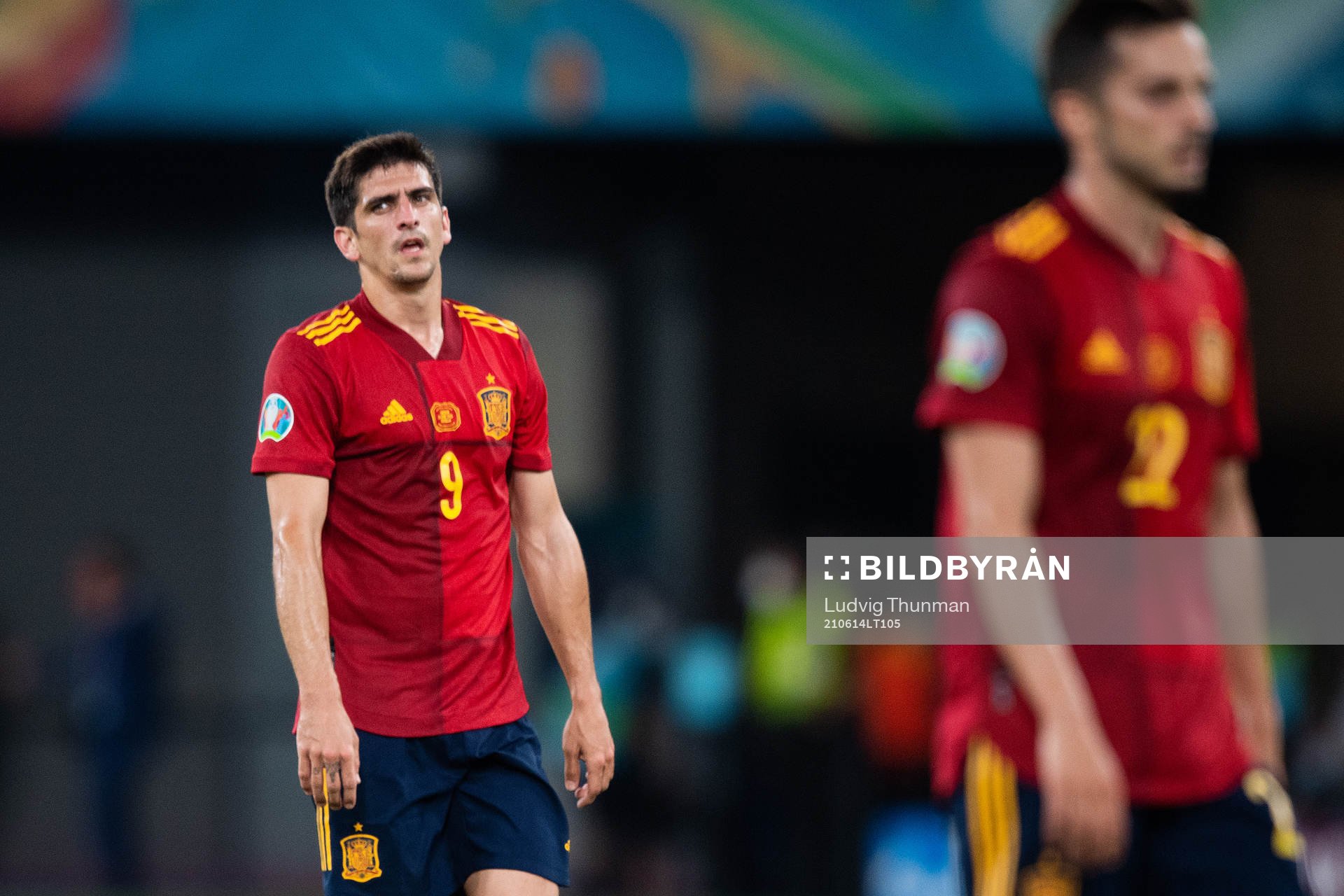 Gerard Moreno of Spain looks dejected
