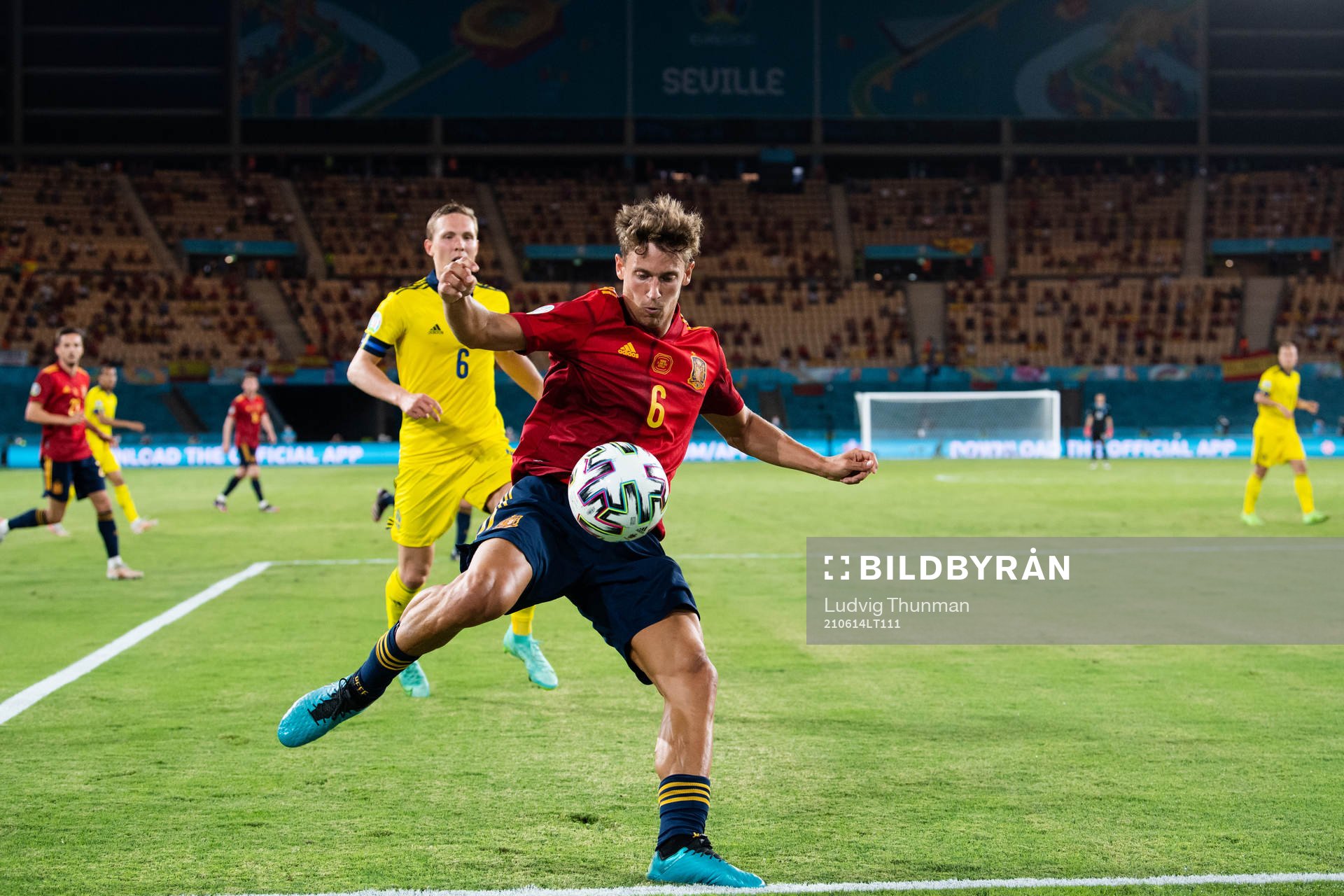 Ludwig Augustinsson of Sweden and Marcos Llorente Marcos