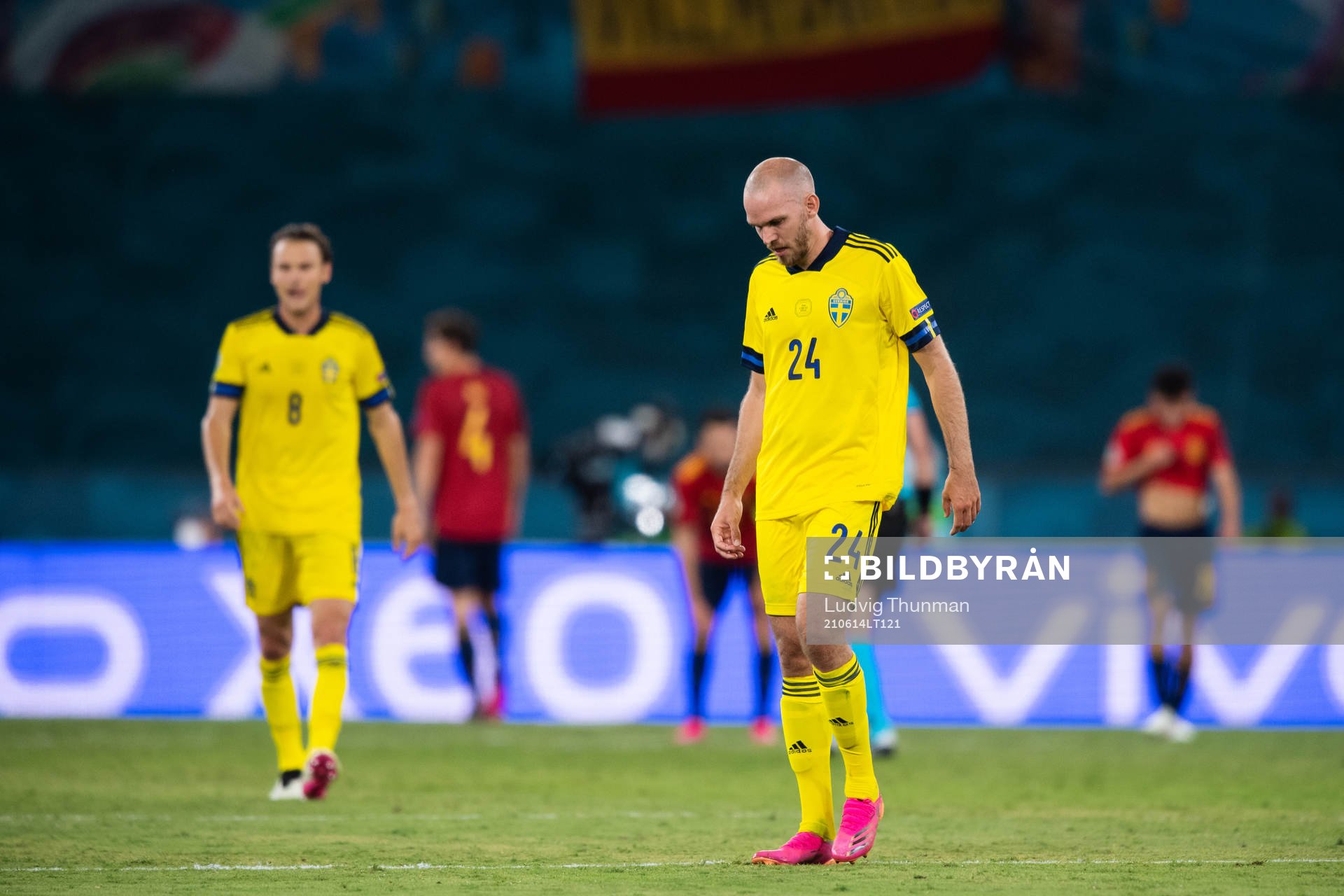 Marcus Danielson of Sweden looks dejected