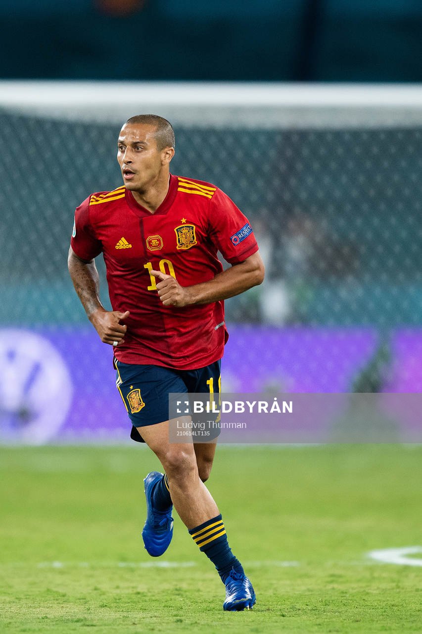 Thiago Alcantara of Spain during the UEFA Euro 2020 Football Championship match between Spain and Sweden on June 14, 2021 in Seville. 