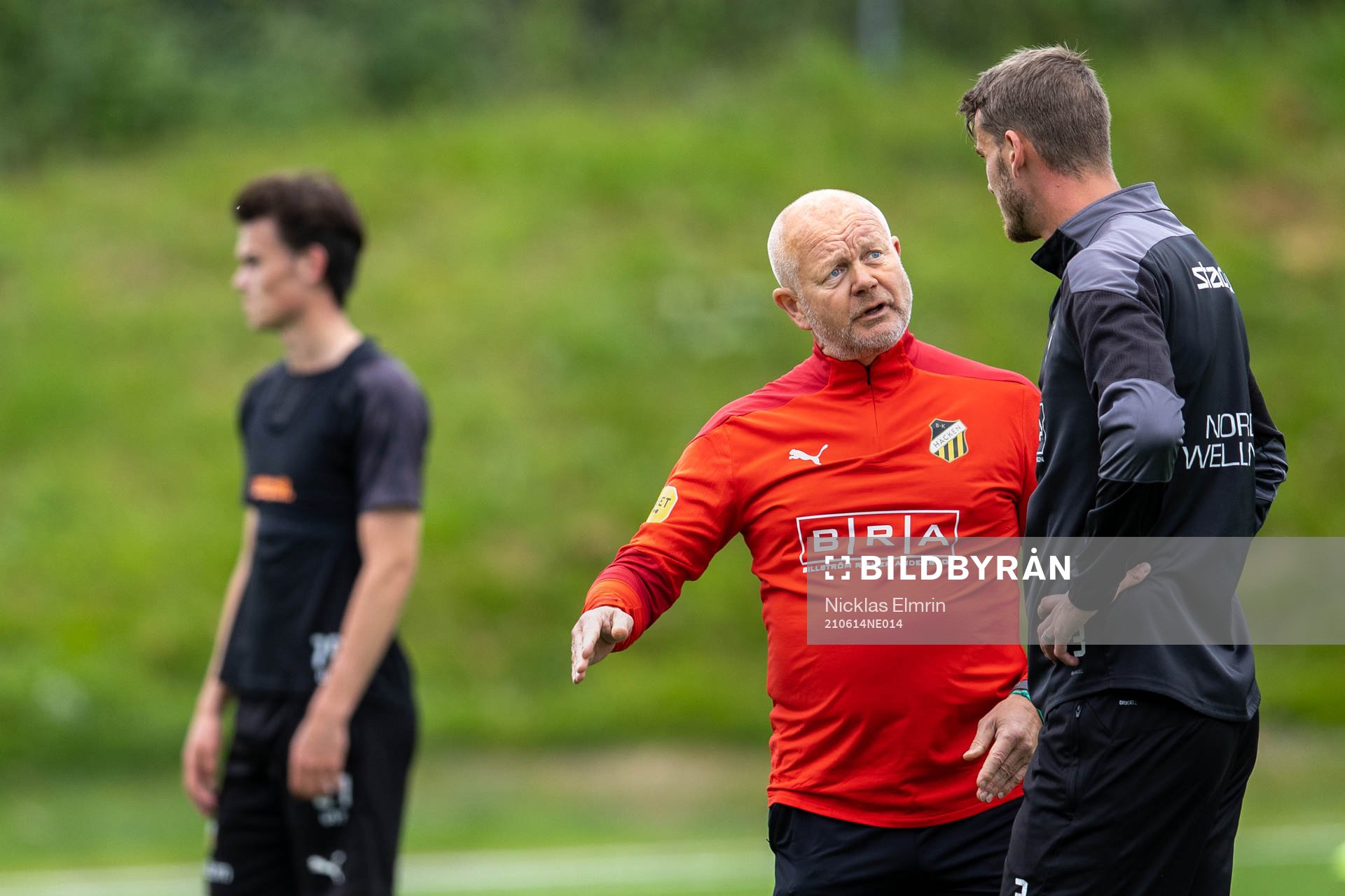 Häckens tränare Per-Mathias Högmo och Johan Hammar