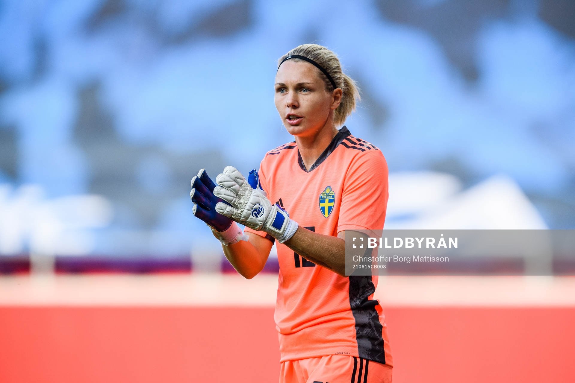 goalkeeper Jennifer Falk of Sweden