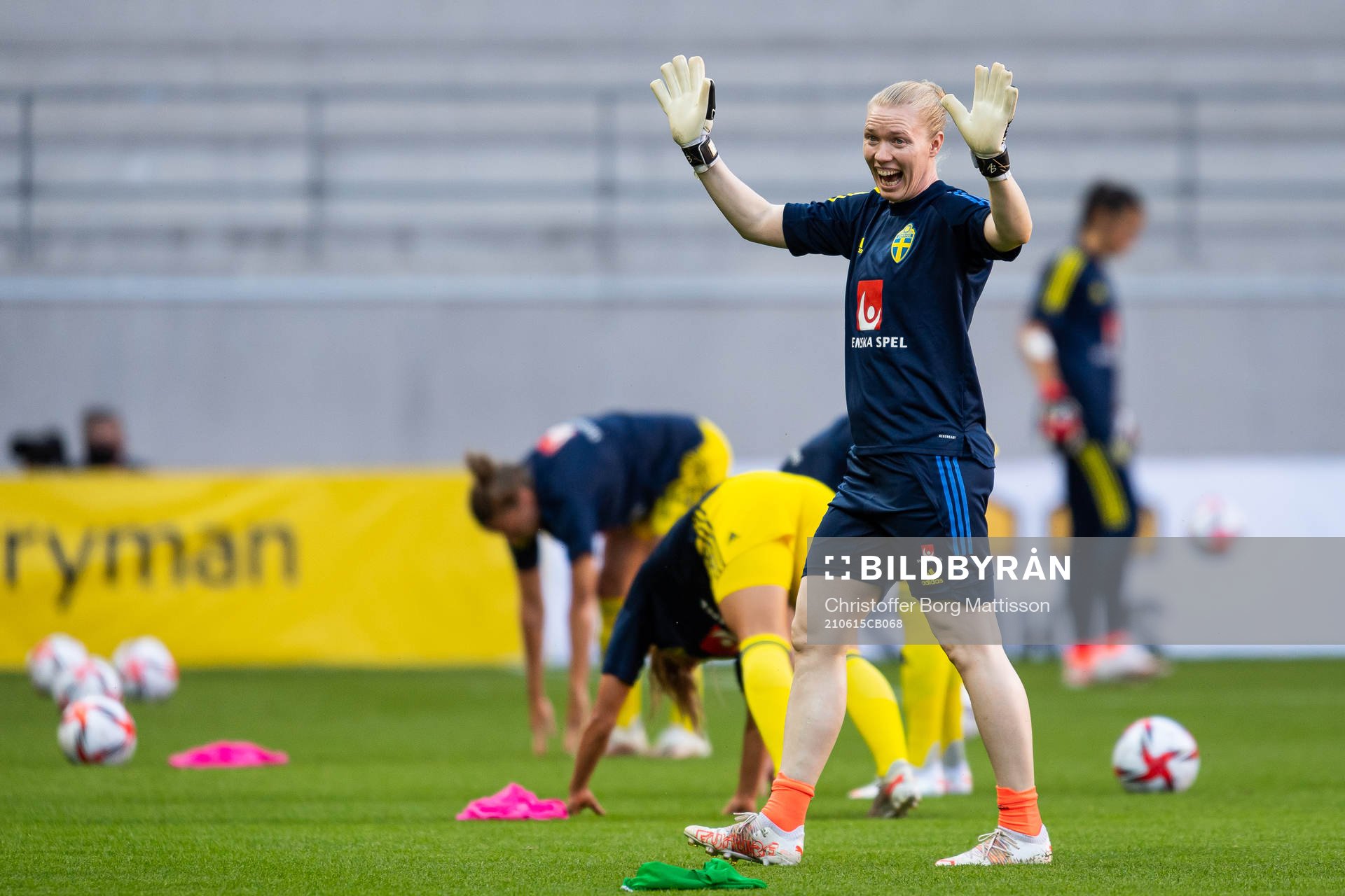 Goalkeeper Hedvig Lindahl of Sweden  prior to the