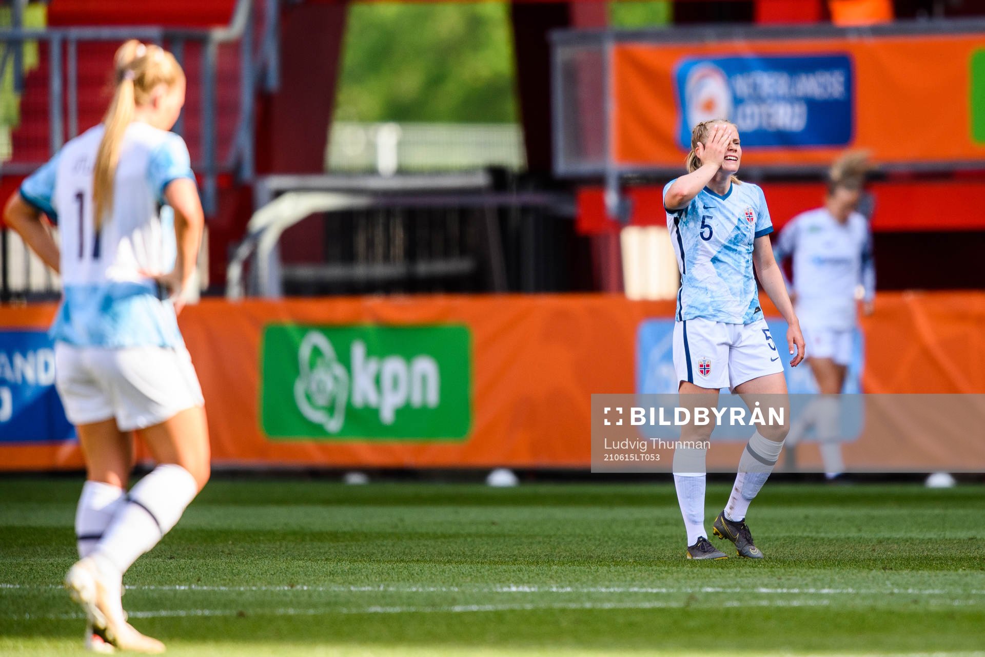 Julie Blakstad of Norway looks dejected