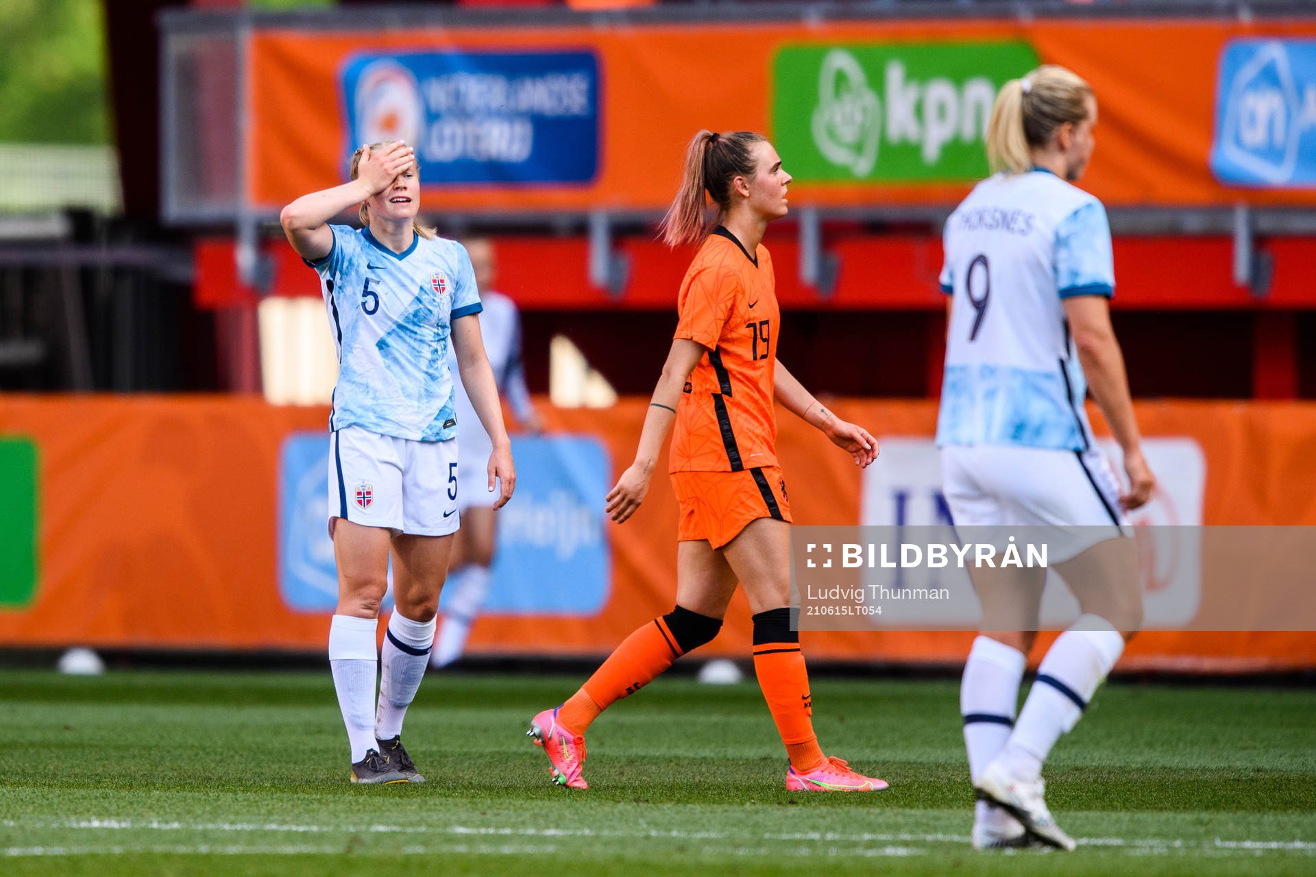 Julie Blakstad of Norway looks dejected