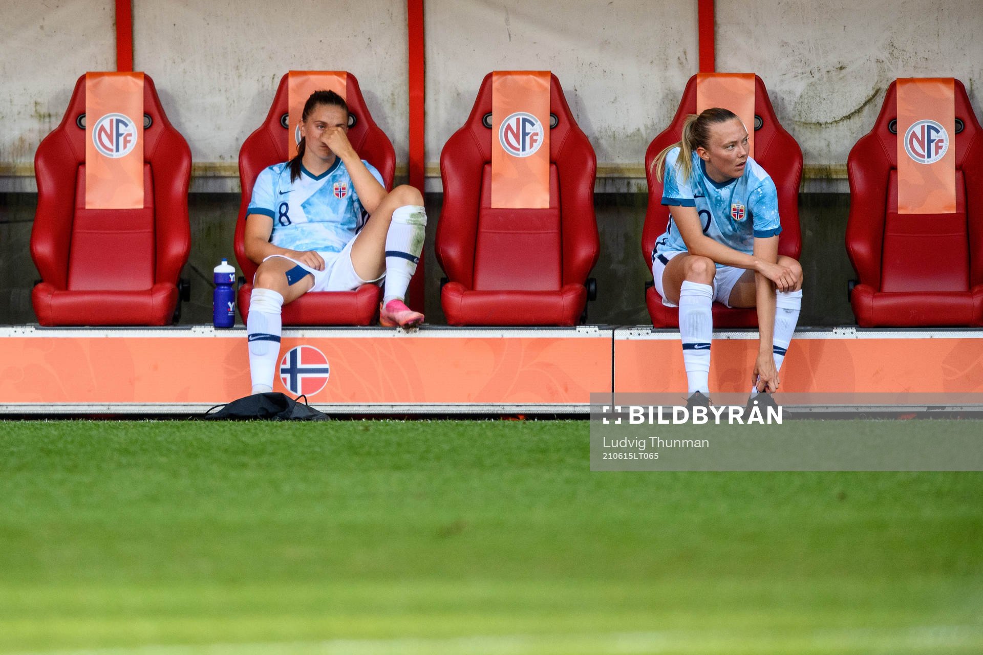 Vilde Bøe Risa of Norway looks dejected