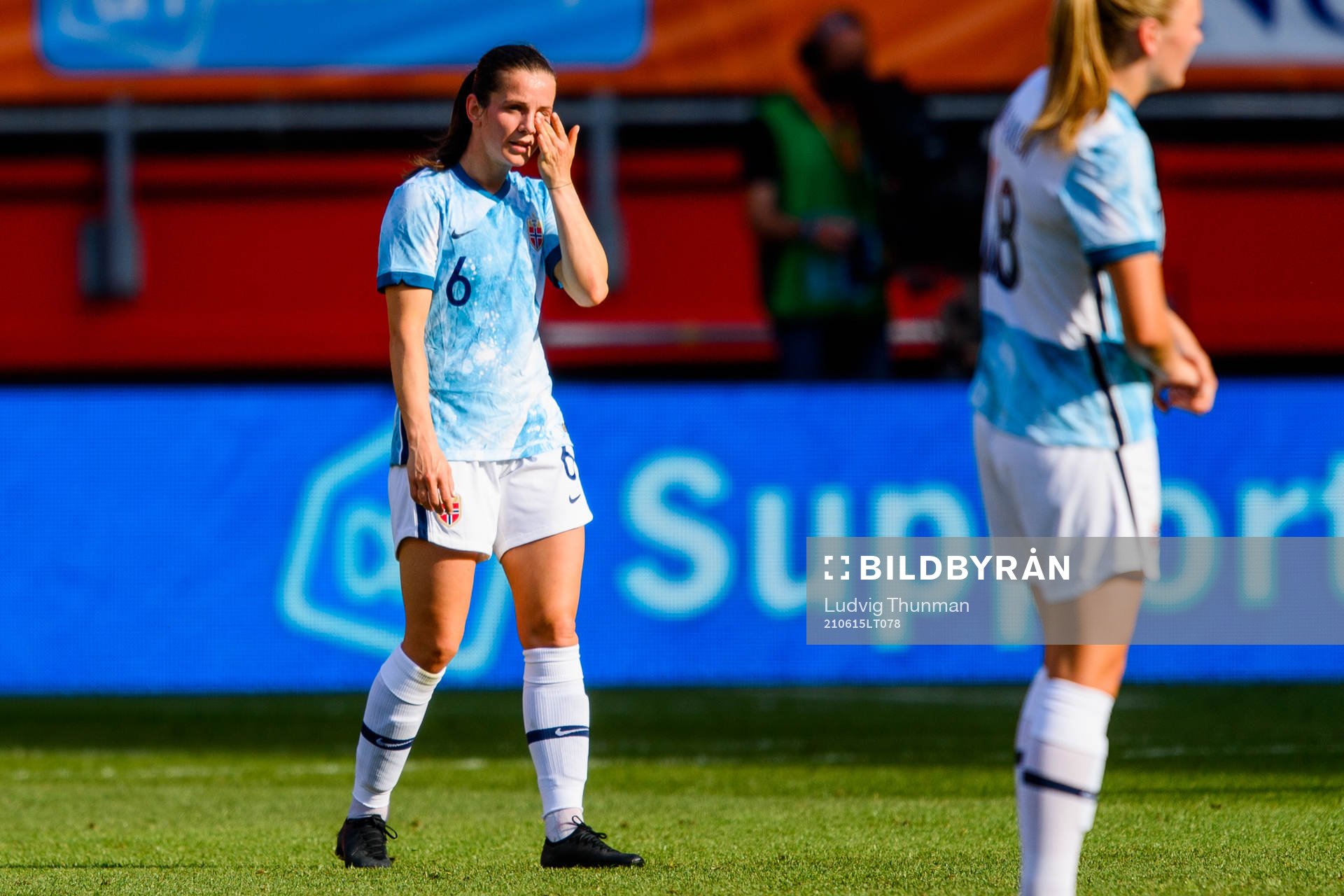 Tuva Hansen of Norway looks dejected