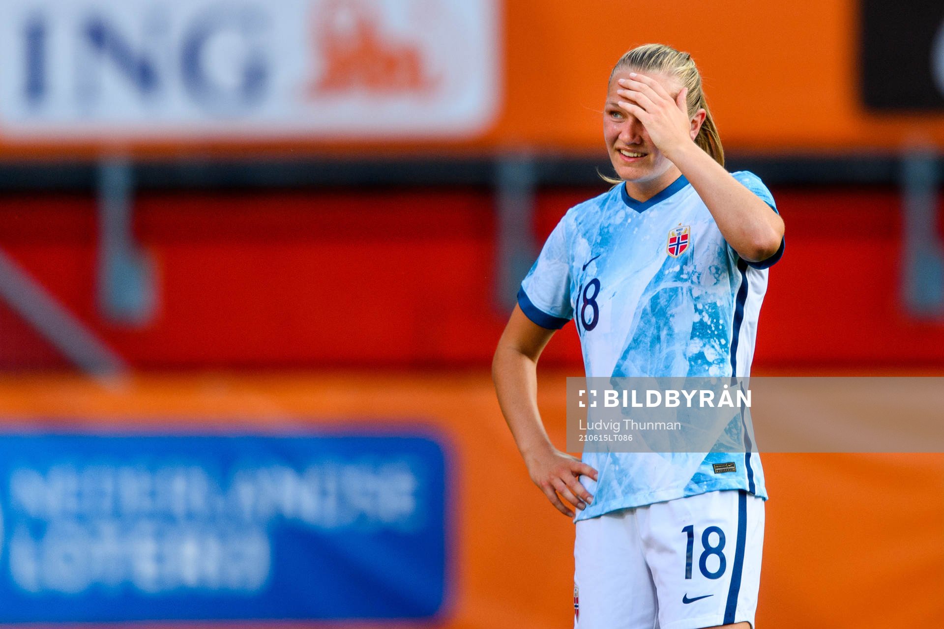 Frida Maanum of Norway looks dejected