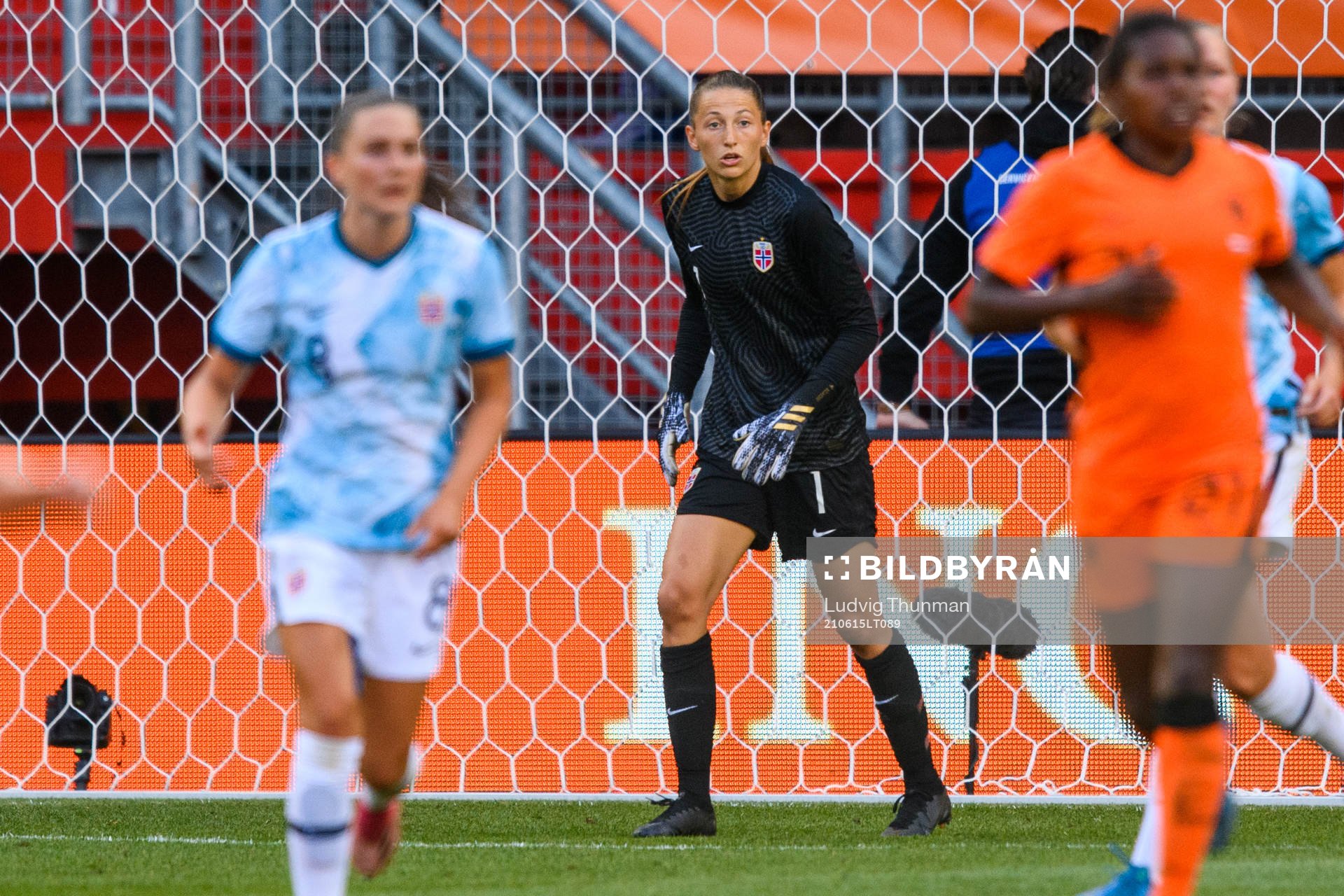 Goalkeeper Cecilie Fiskerstrand during the women's international friendly football match between Netherlands and Norway on June 15, 2021 in Enschede.