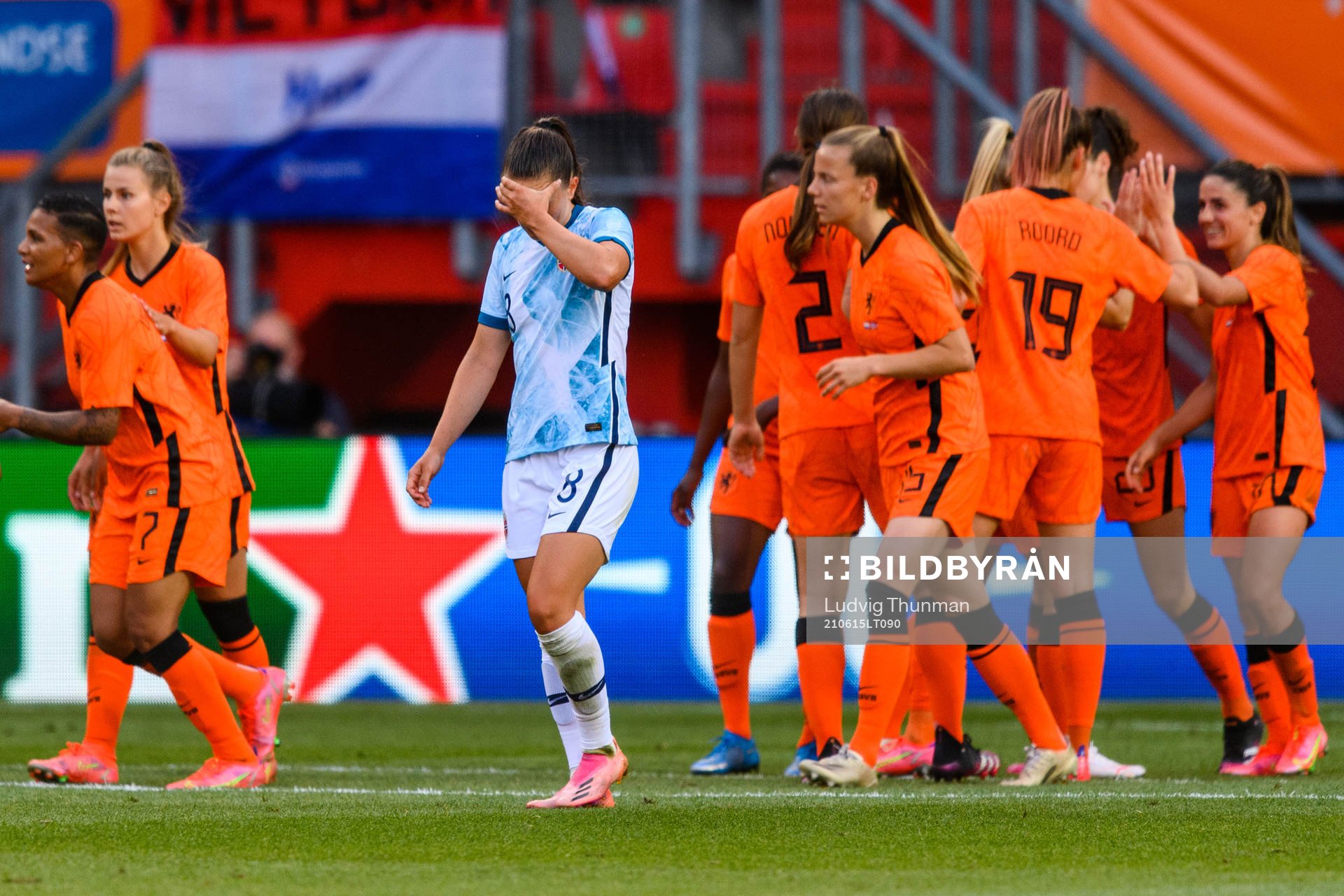 Vilde Bøe Risa of Norway looks dejected