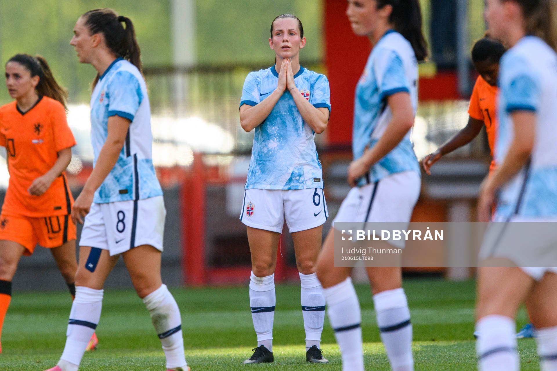 Tuva Hansen of Norway looks dejected