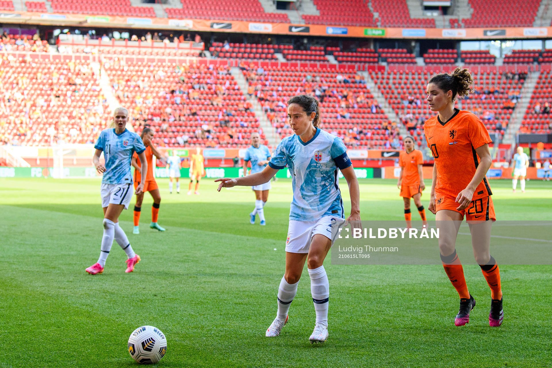 Ingrid Moe Wold of Norway during the women's international friendly football match between Netherlands and Norway on June 15, 2021 in Enschede.
