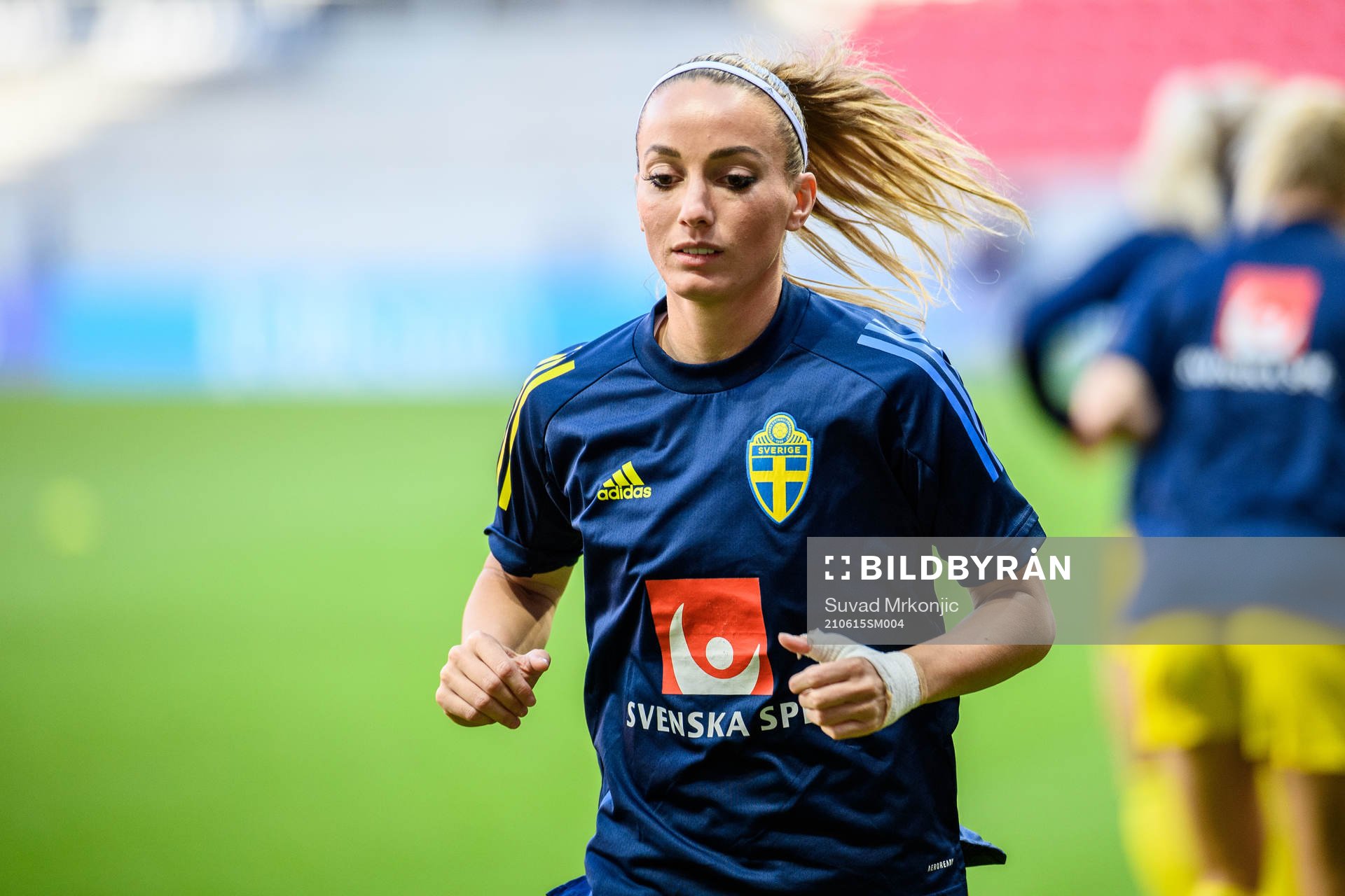 Kosovare Asllani of Sweden prior to the international