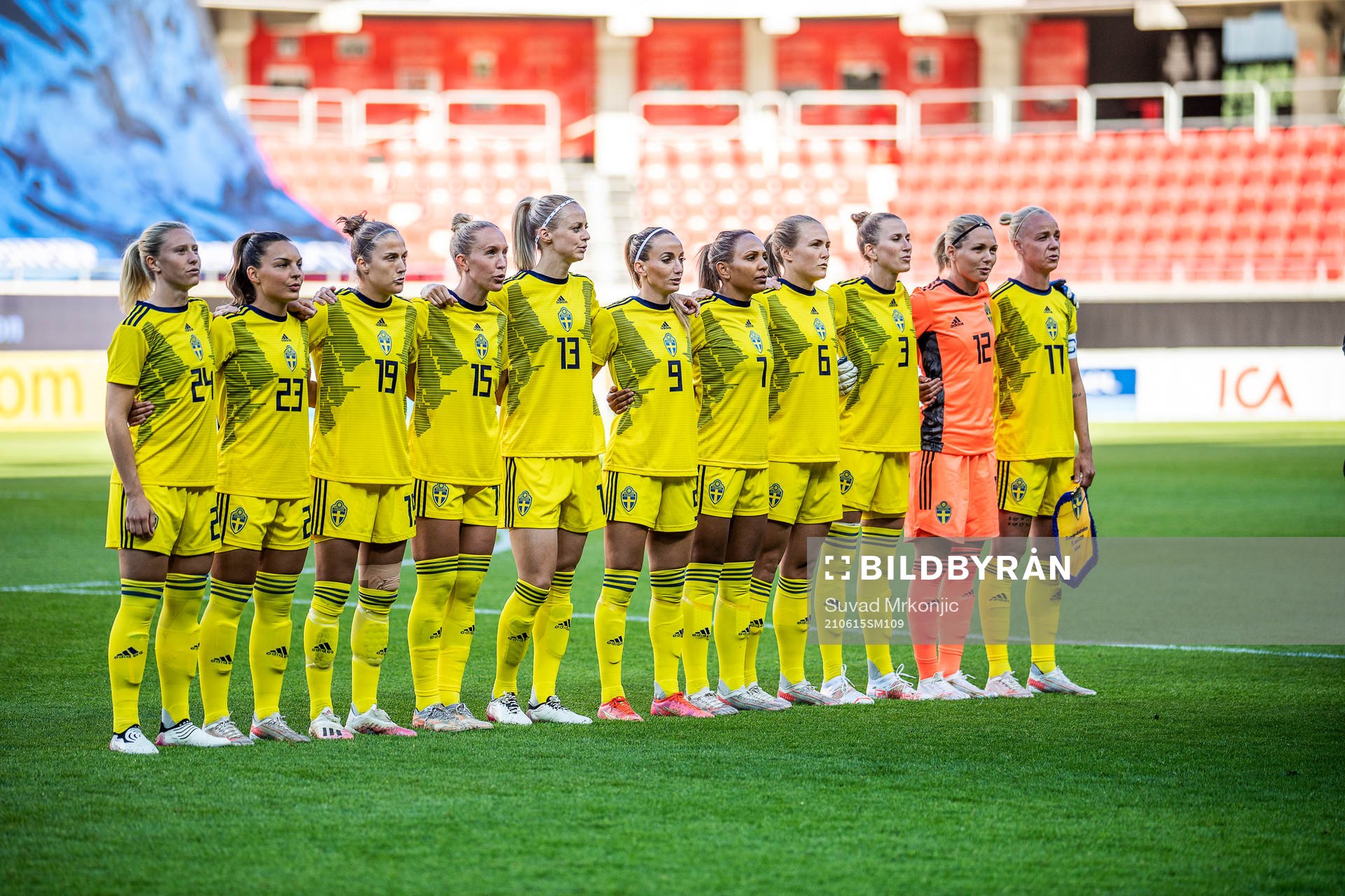 The Swedish women´s national football team prior to  the