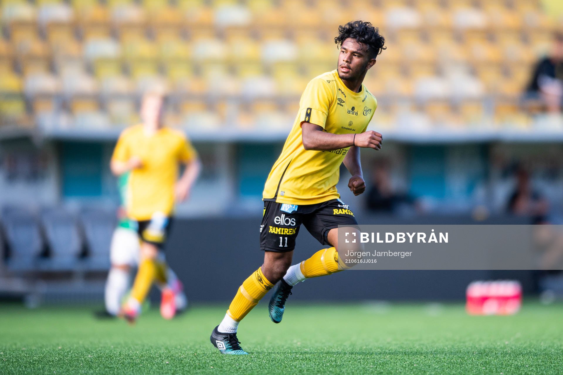 Elfsborgs Andrés Lindberg under fotbollsmatchen i P17 Allsvenskan Södra mellan Elfsborg och Jönköping den 16 juni 2021 i Borås.