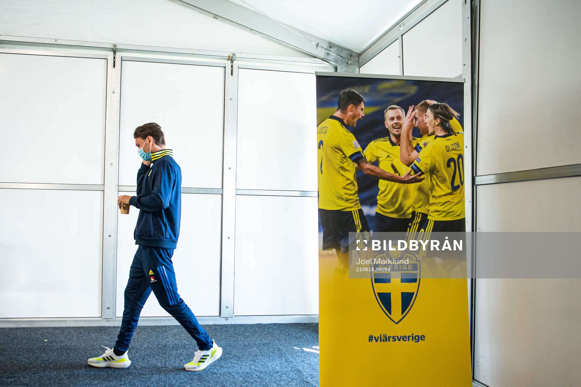 Albin Ekdal of the Swedish national football team at a