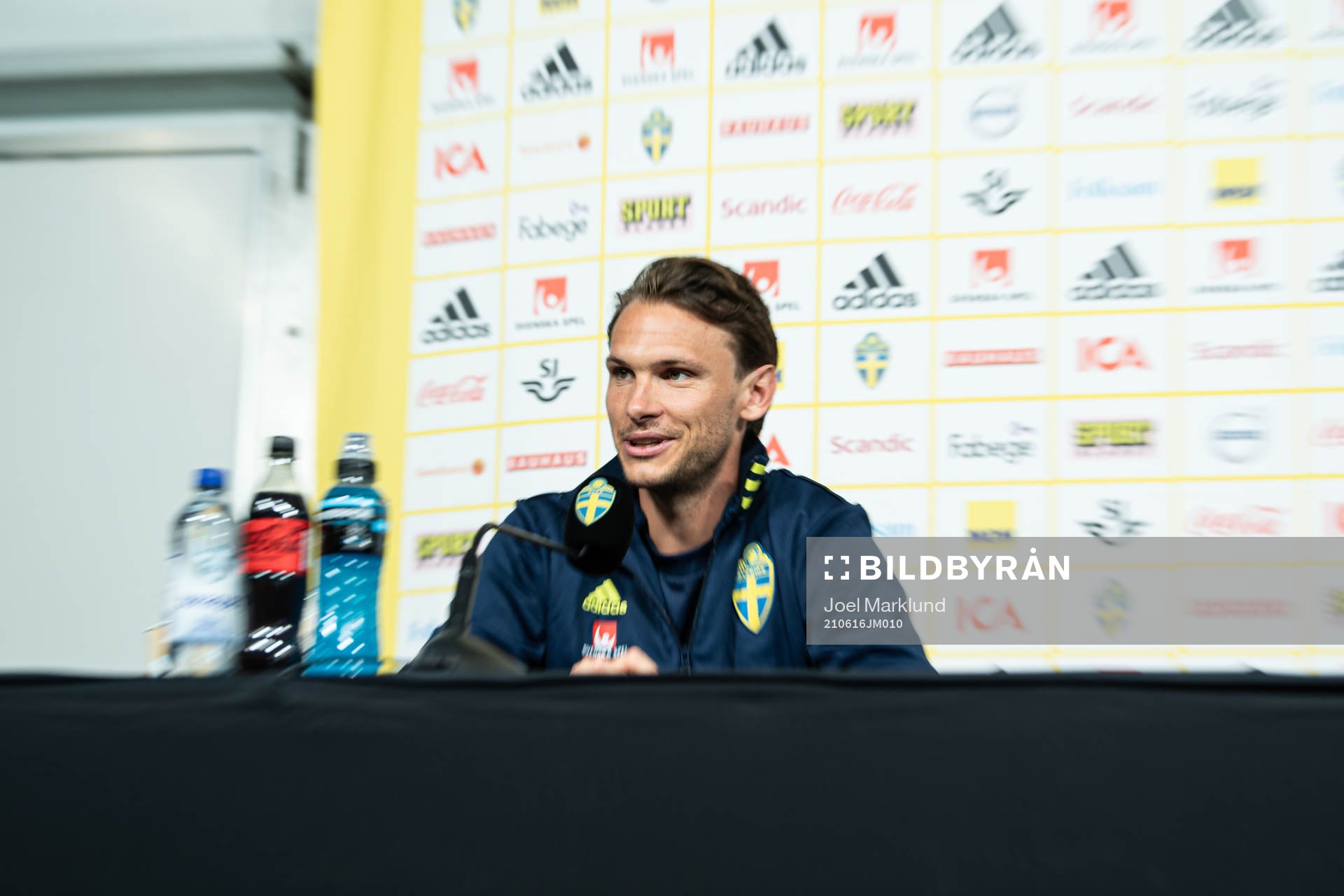 Albin Ekdal of the Swedish national football team at a