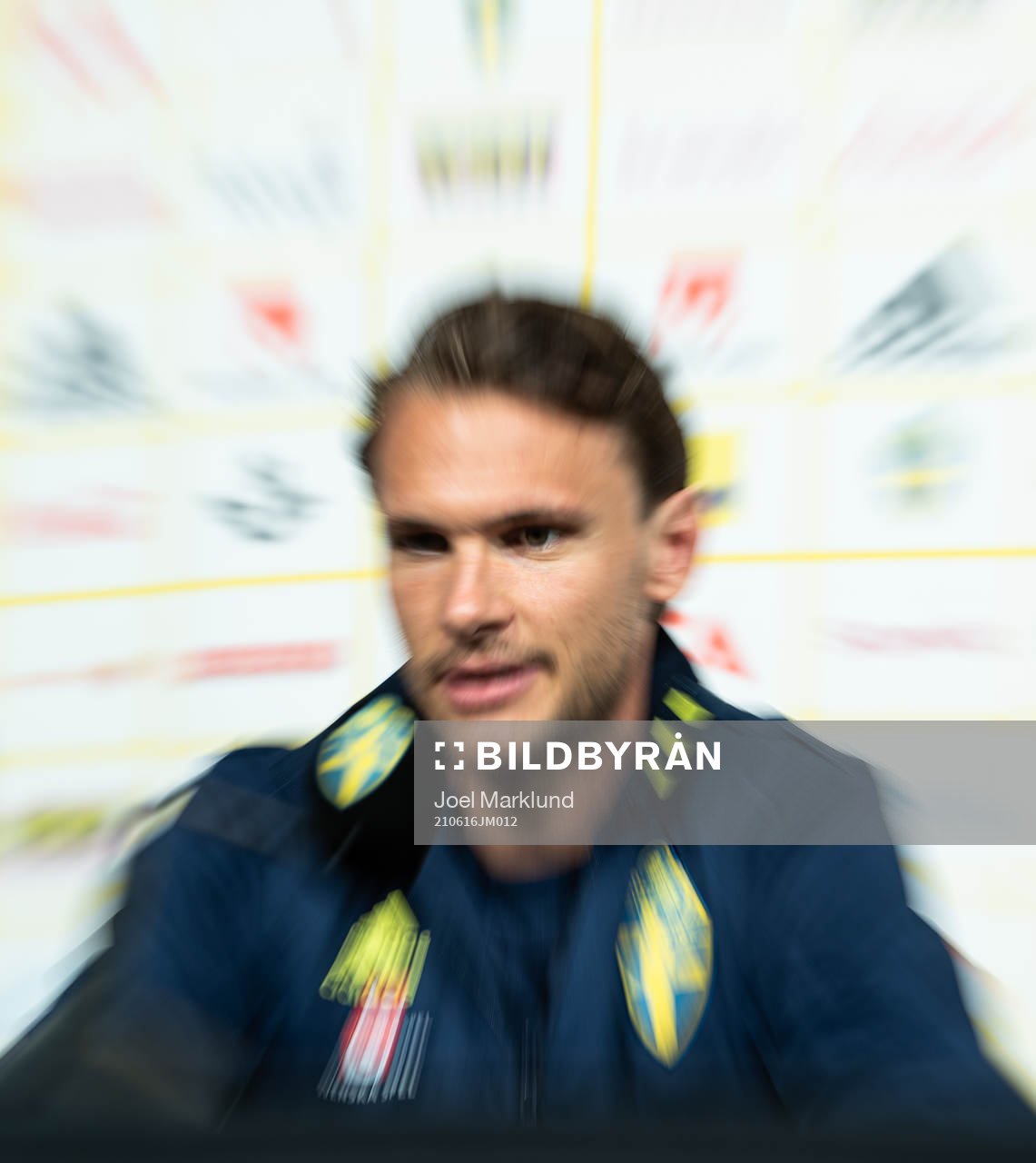 Albin Ekdal of the Swedish national football team at a