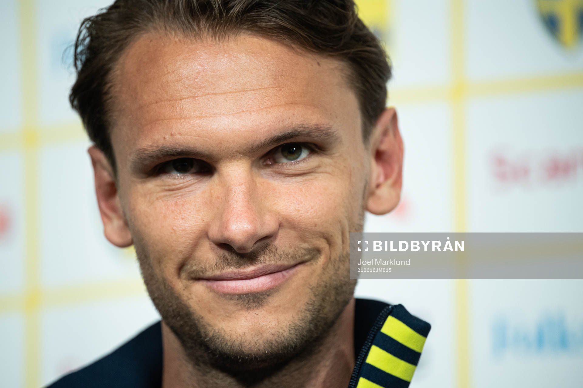 Albin Ekdal of the Swedish national football team at a