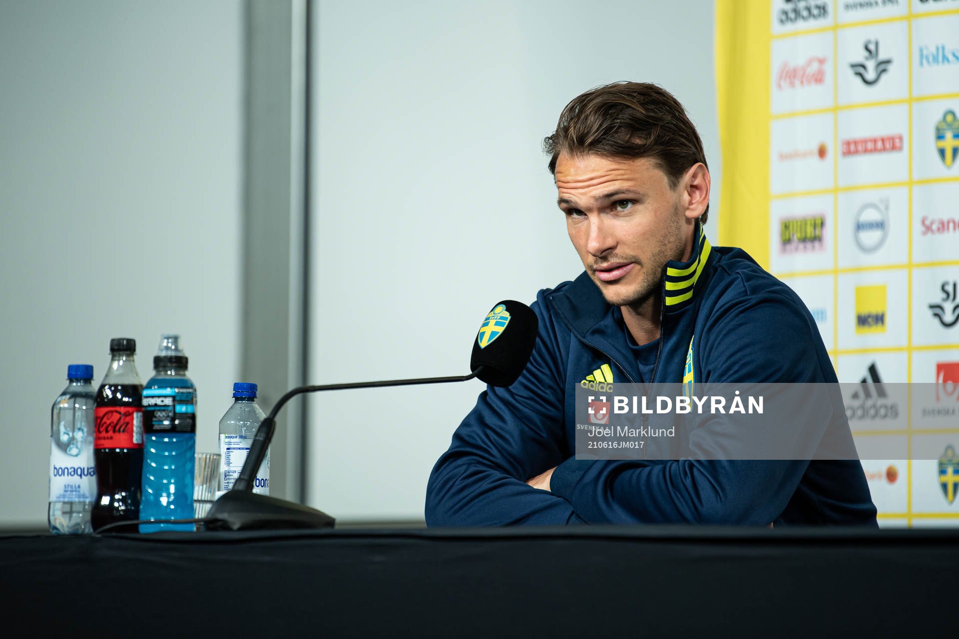 Albin Ekdal of the Swedish national football team at a