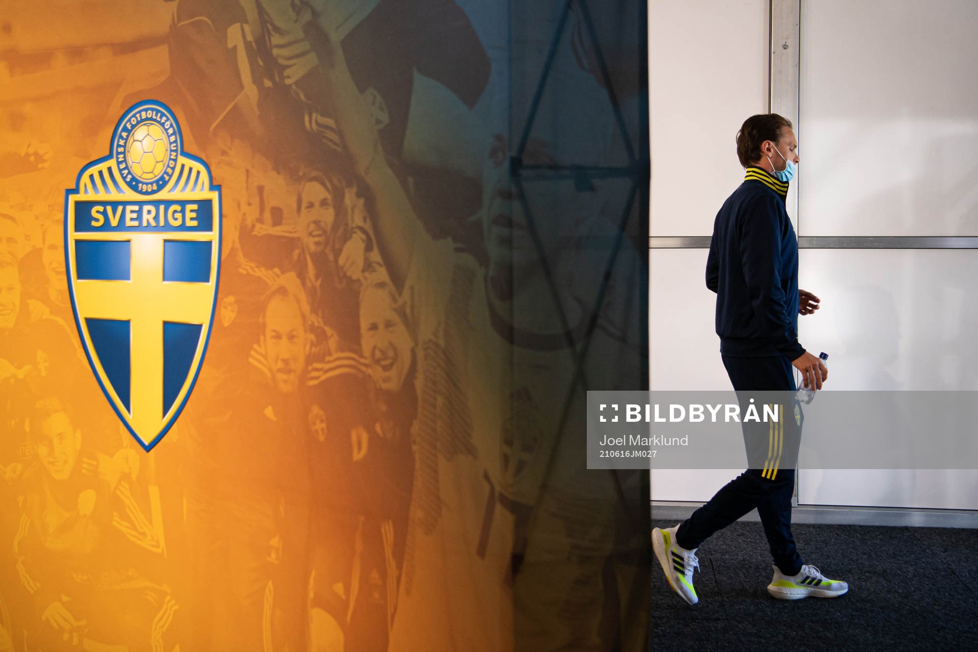 Albin Ekdal of the Swedish national football team at a