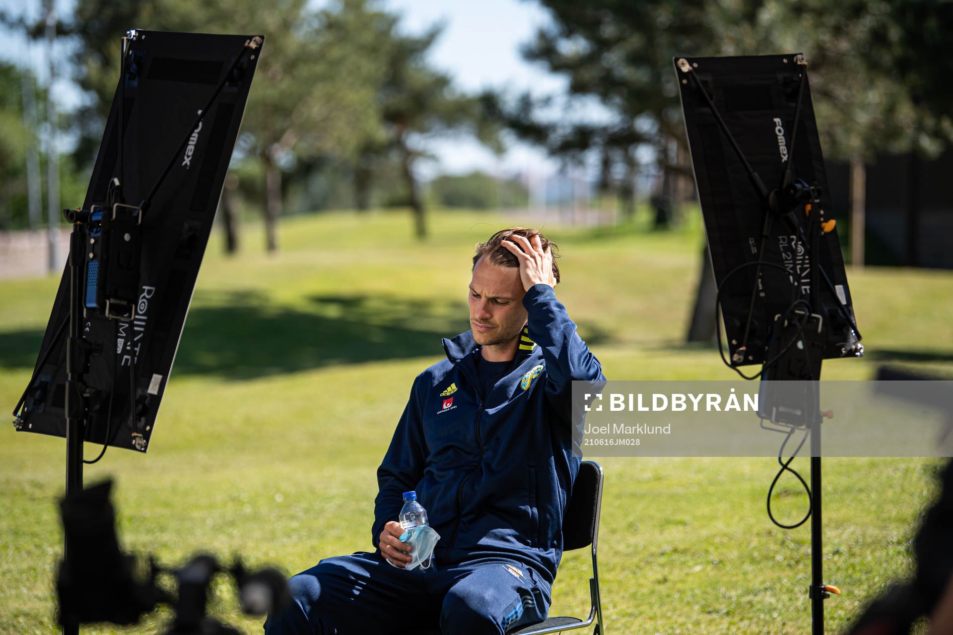 Albin Ekdal of the Swedish national football team at a