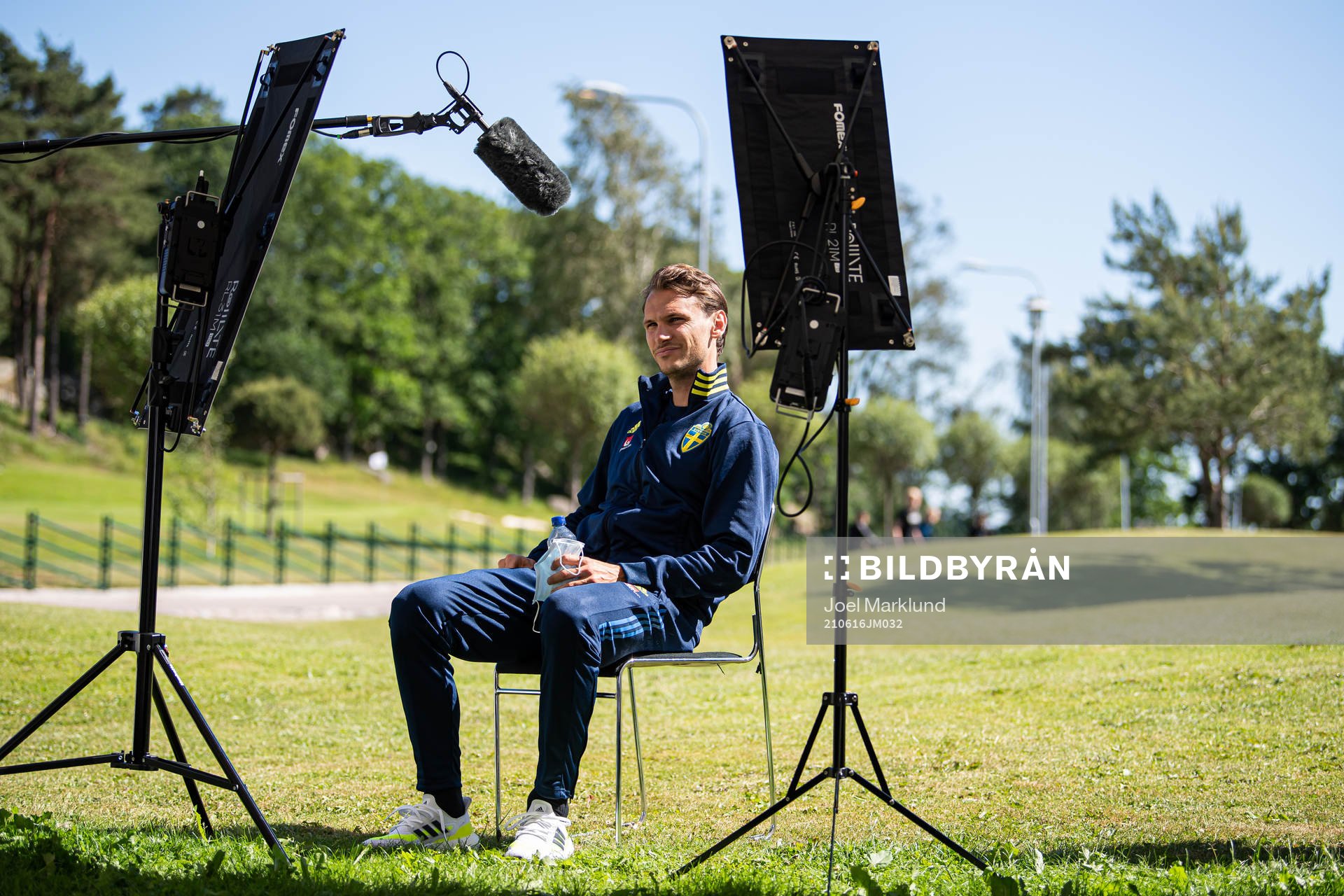 Albin Ekdal of the Swedish national football team at a