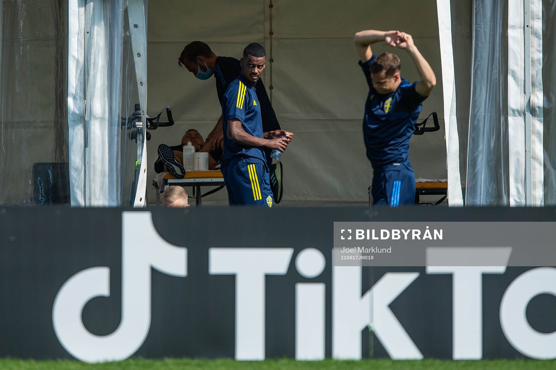 Alexander Isak of the Swedish national football team at a