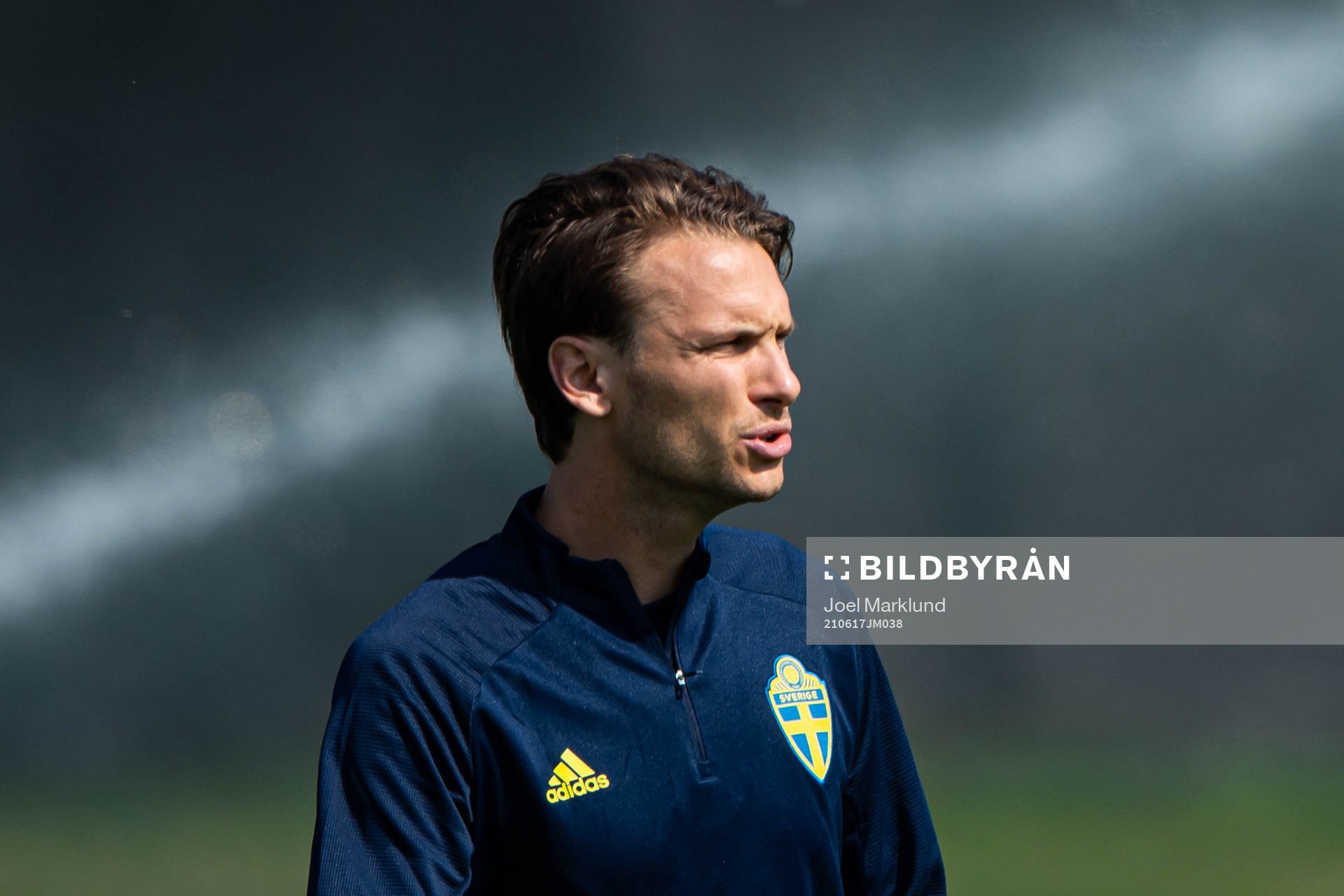 Albin Ekdal of the Swedish national football team at a