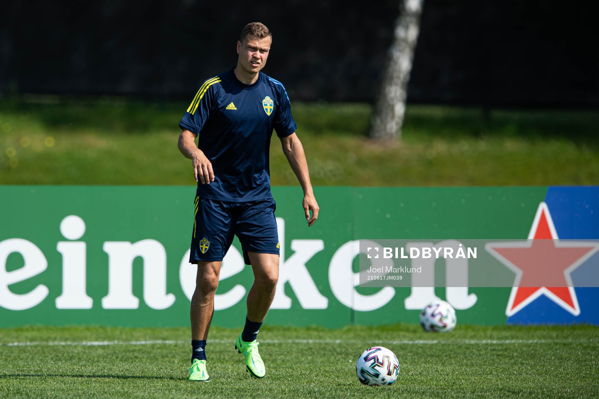 Viktor Claesson of the Swedish national football team at a
