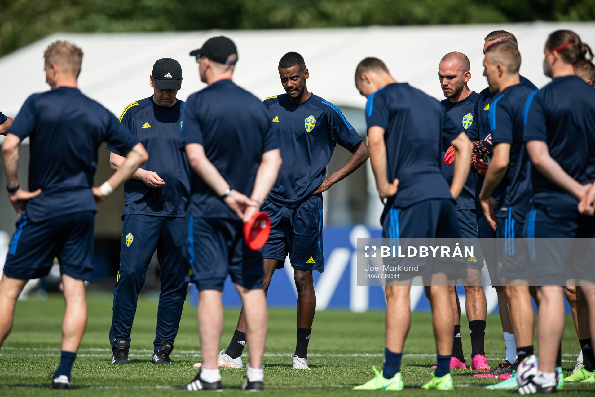 Alexander Isak of the Swedish national football team at a