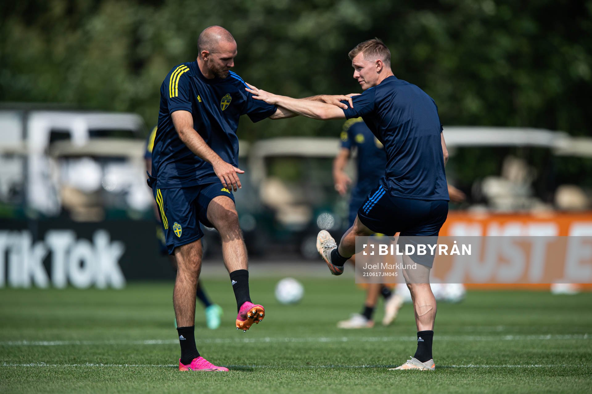 Marcus Danielson and Emil Krafth of the Swedish national